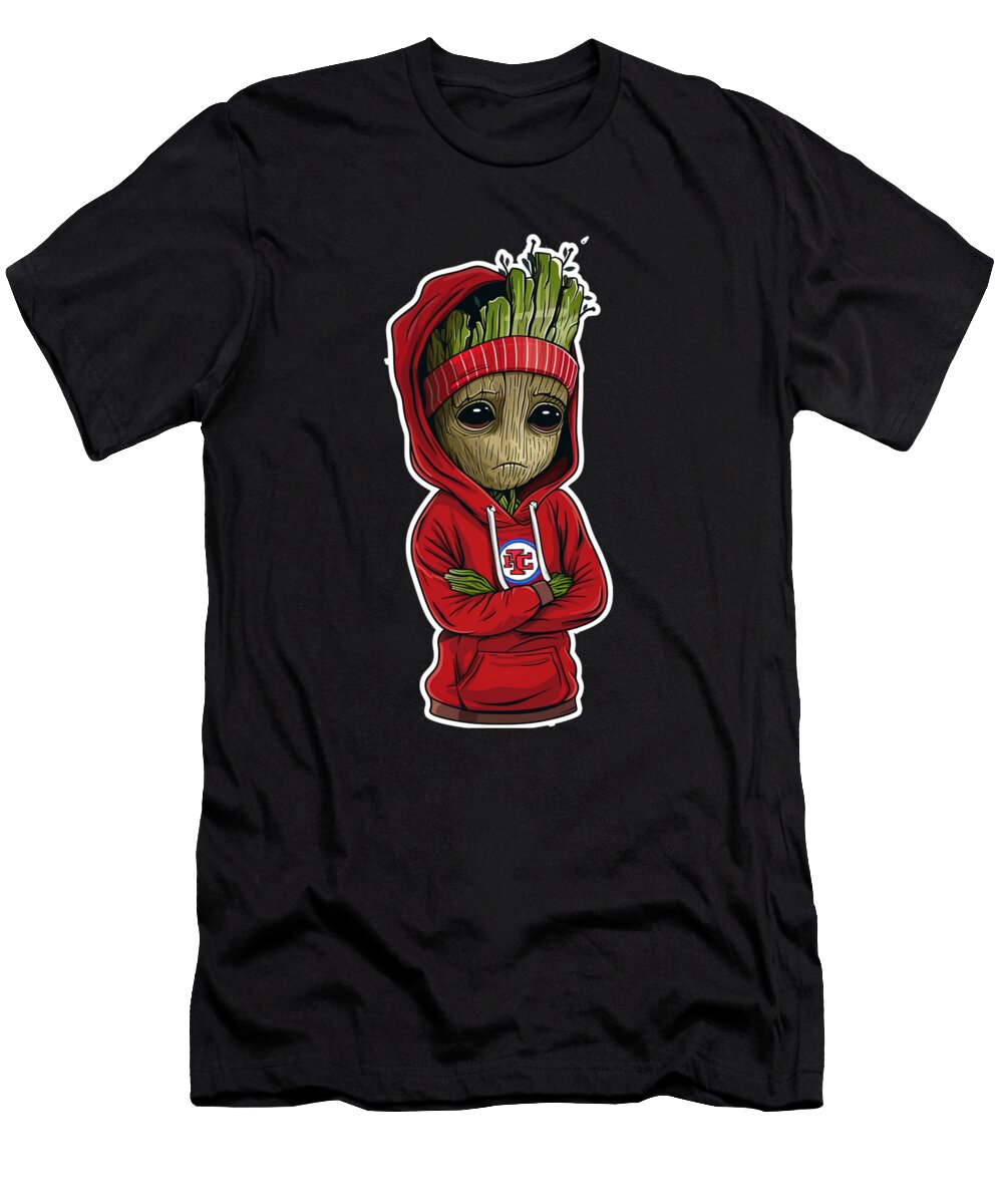 Groot Vs Chiefs Logo Hurdling Cecils Willis T-Shirt
