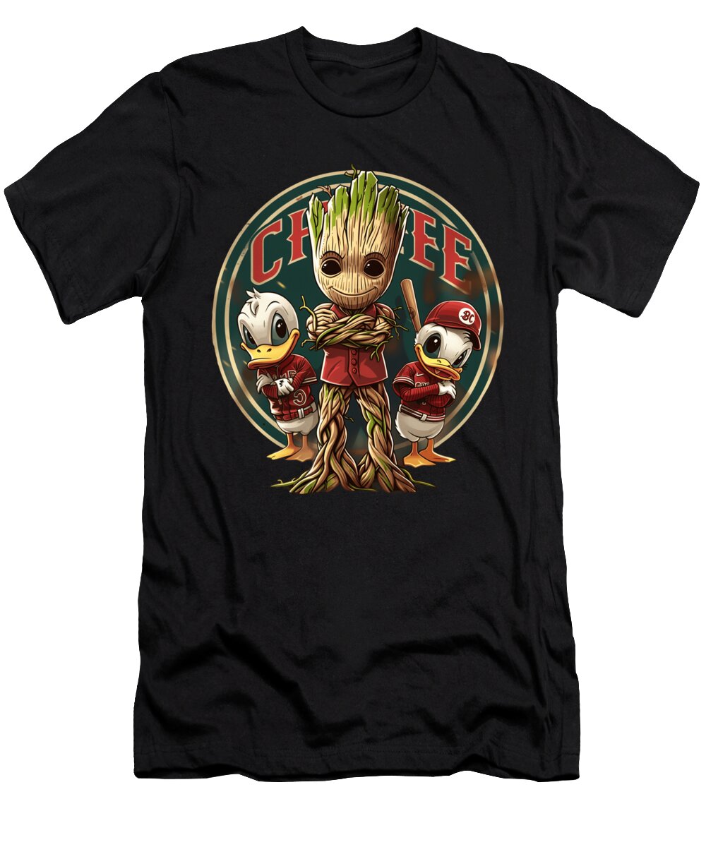 Groot Vs Chiefs Logo Hybrid Cecils Willis T-Shirt
