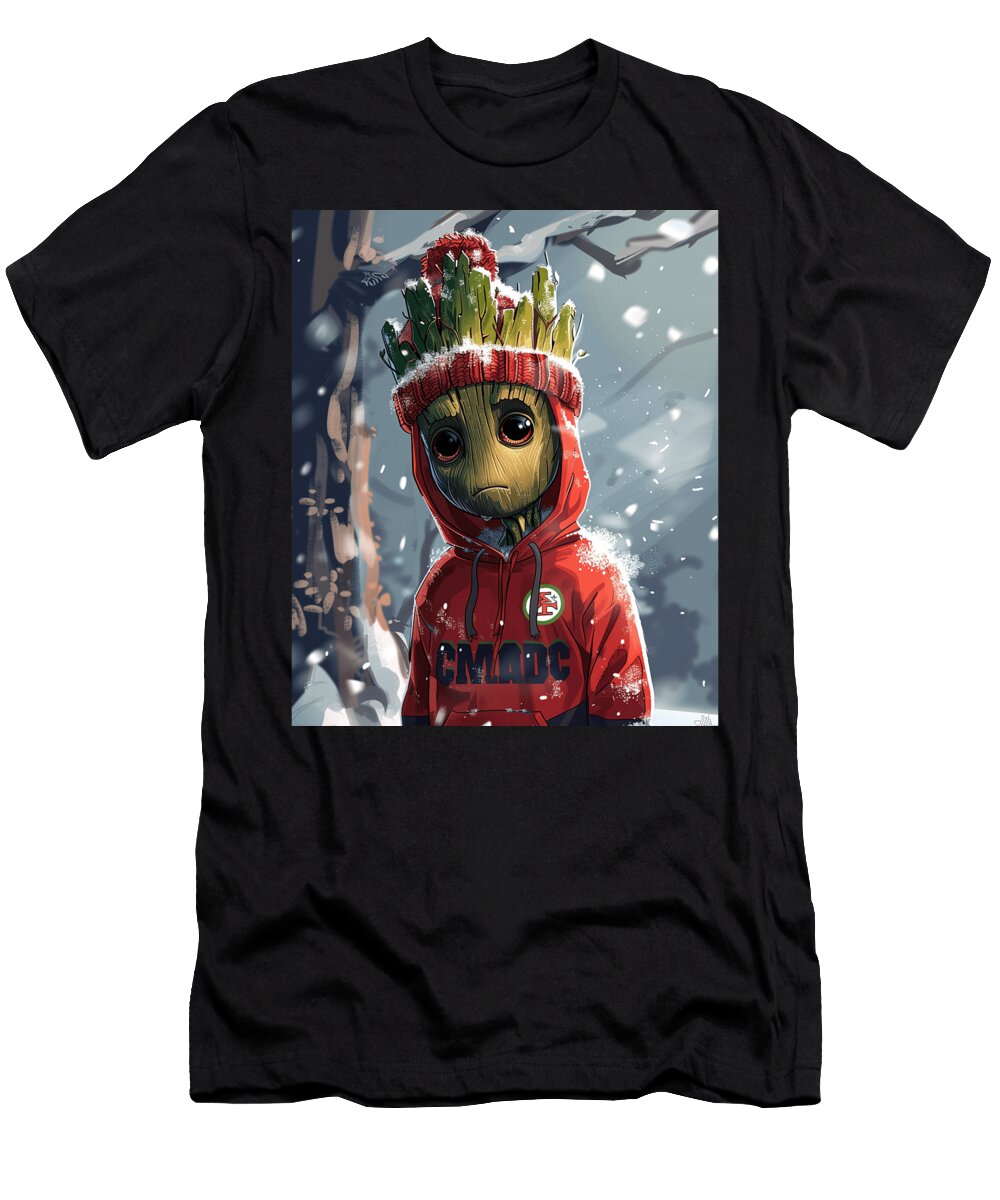Groot Vs Chiefs Logo Lessening Cecils Willis T-Shirt