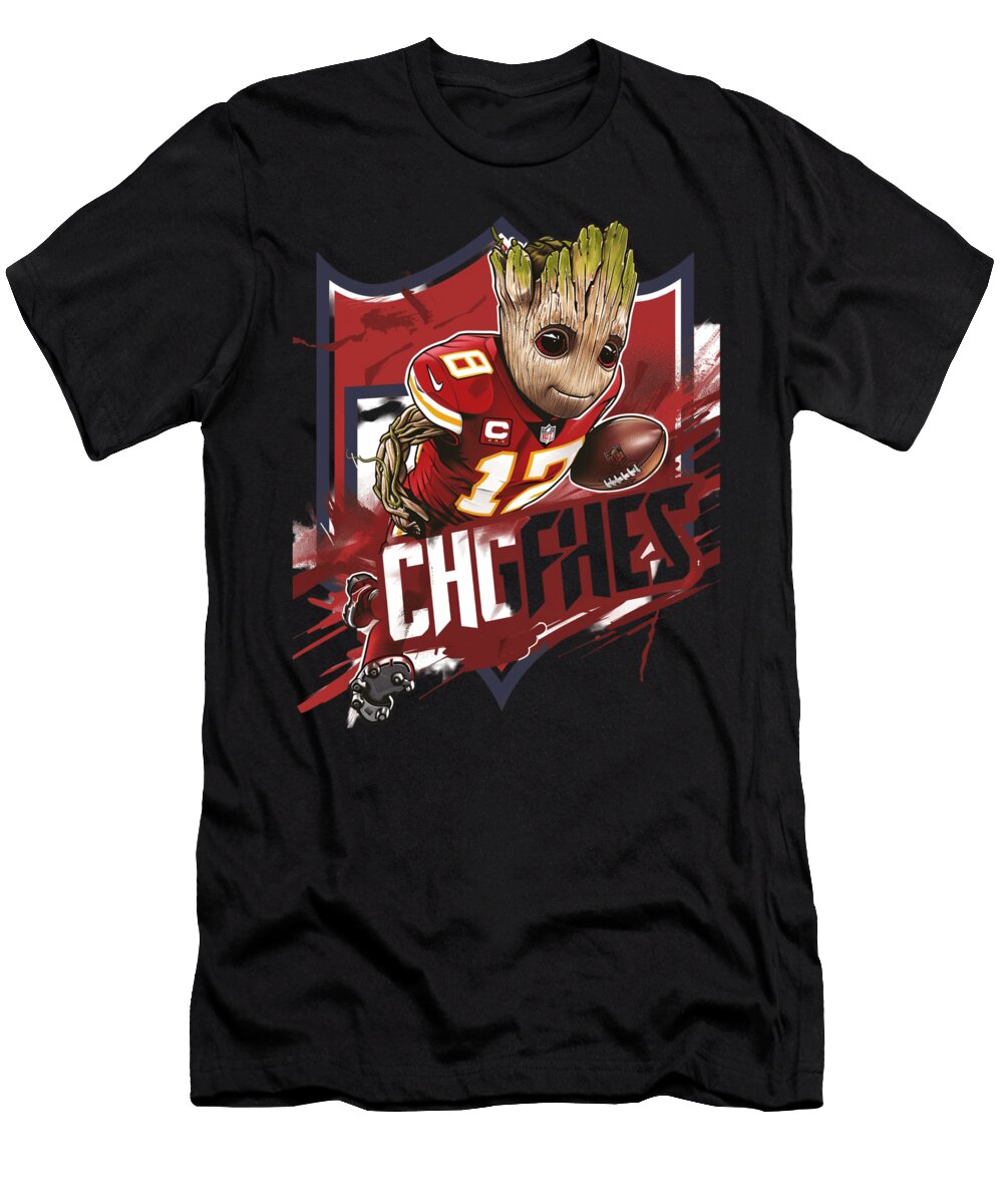 Groot Vs Chiefs Logo Lifting Cecils Willis T-Shirt