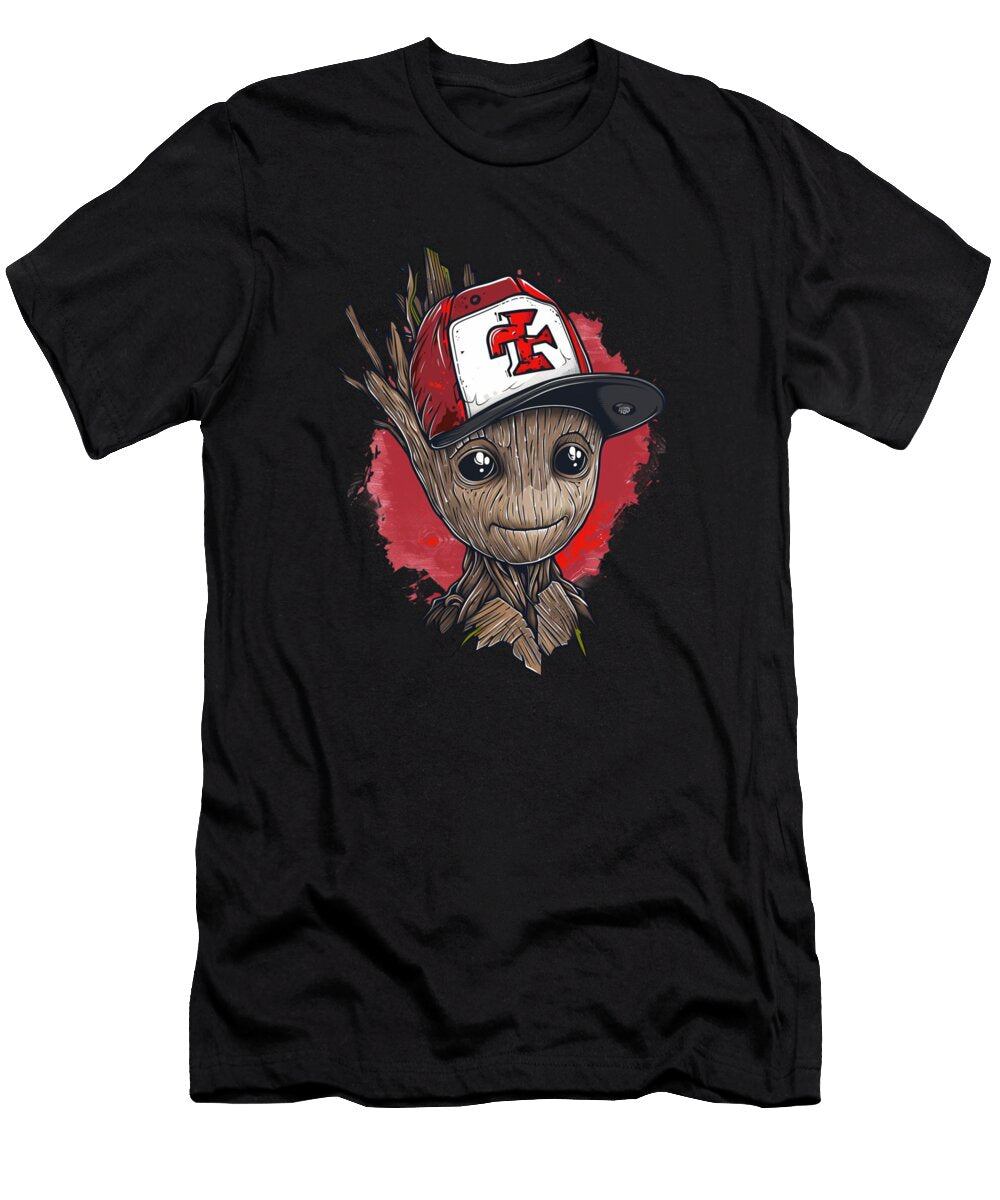Groot Vs Chiefs Logo Merge Cecils Willis T-Shirt