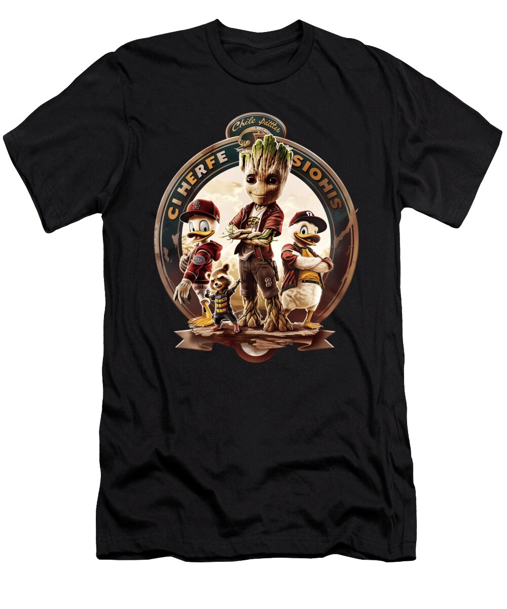 Groot Vs Chiefs Logo Organism Cecils Willis T-Shirt