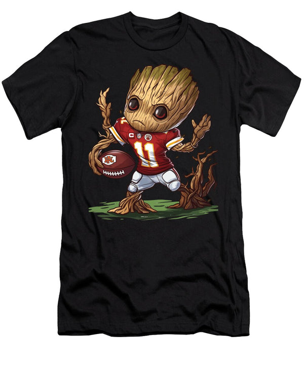 Groot Vs Chiefs Logo Quitting Cecils Willis T-Shirt