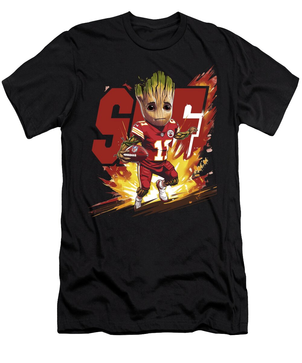 Groot Vs Chiefs Logo Raising Cecils Willis T-Shirt