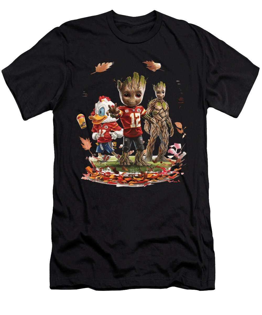 Groot Vs Chiefs Logo Rise Cecils Willis T-Shirt