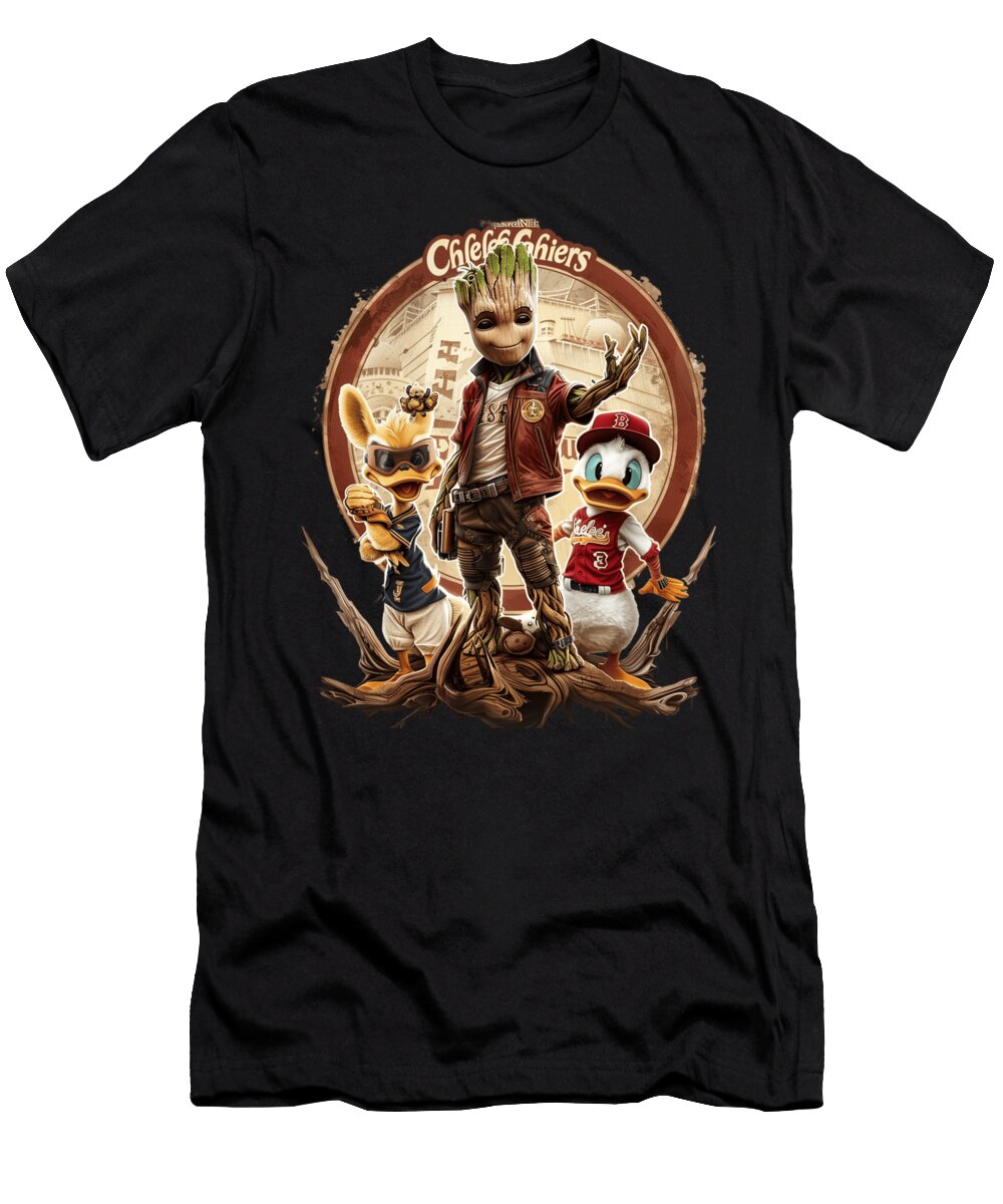 Groot Vs Chiefs Logo Roots Cecils Willis T-Shirt