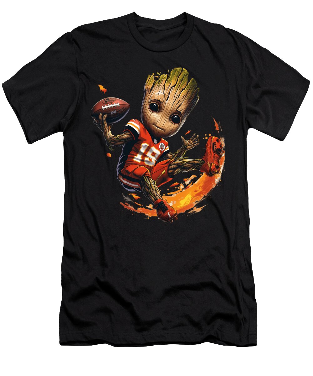 Groot Vs Chiefs Logo Spire Cecils Willis T-Shirt