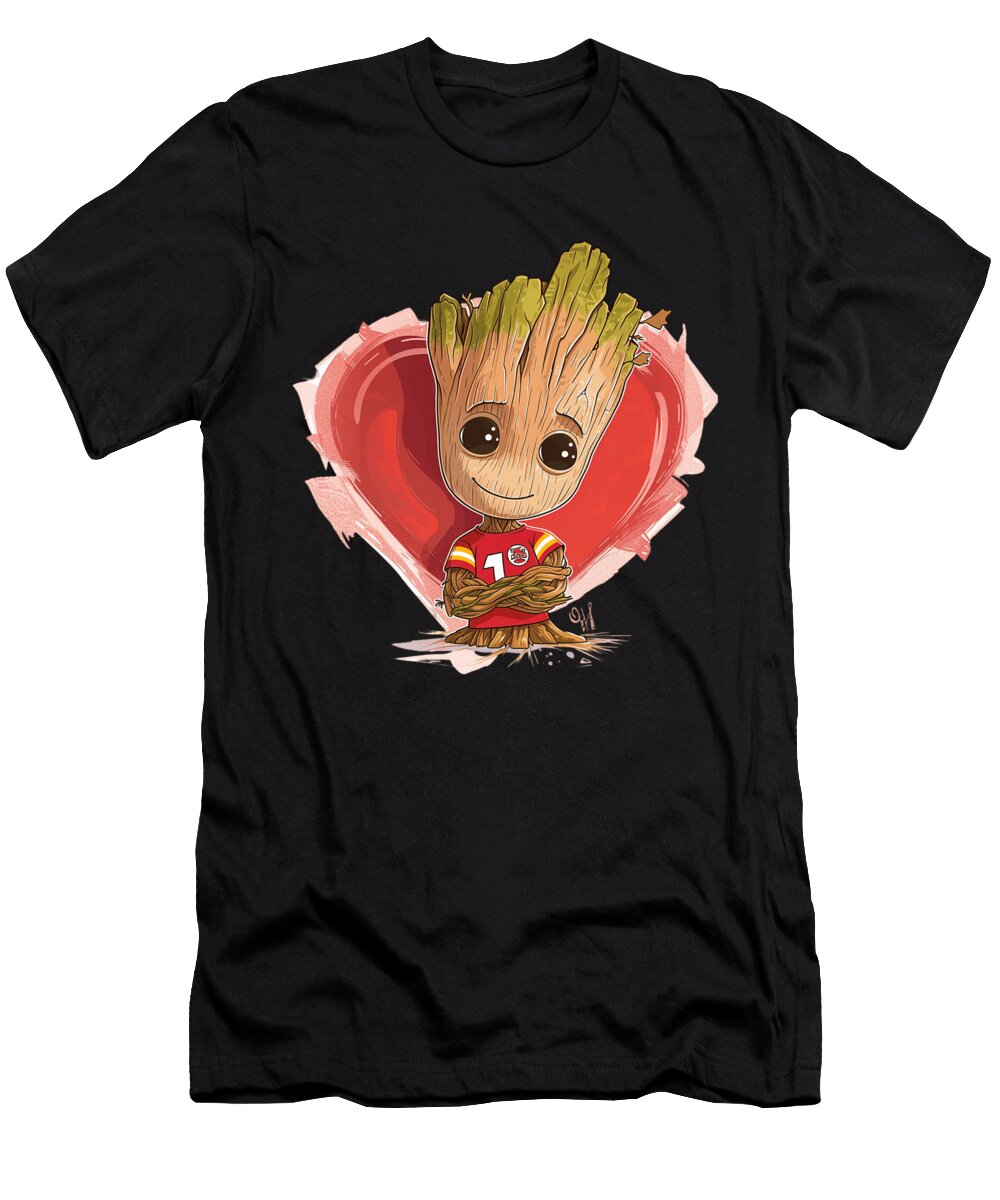 Groot Vs Chiefs Logo Summit Cecils Willis T-Shirt
