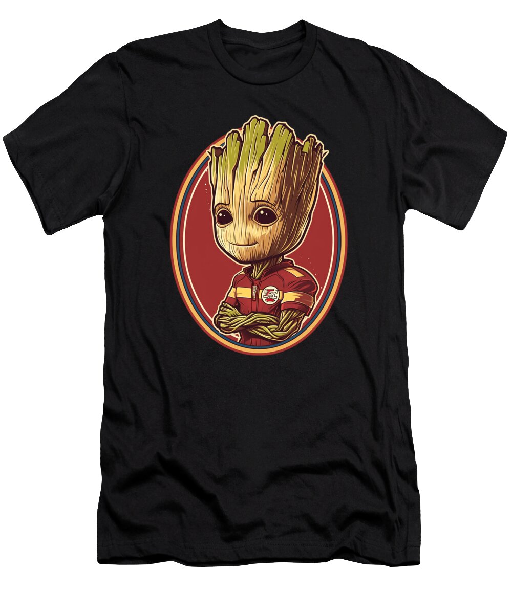 Groot Vs Chiefs Logo Throwing Cecils Willis T-Shirt