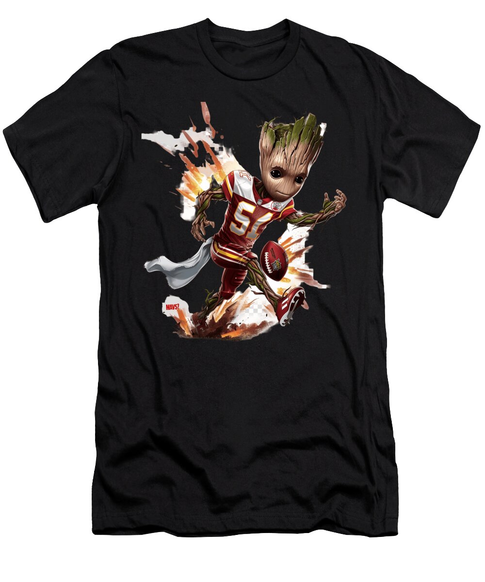 Groot Vs Chiefs Logo Tossing Cecils Willis T-Shirt