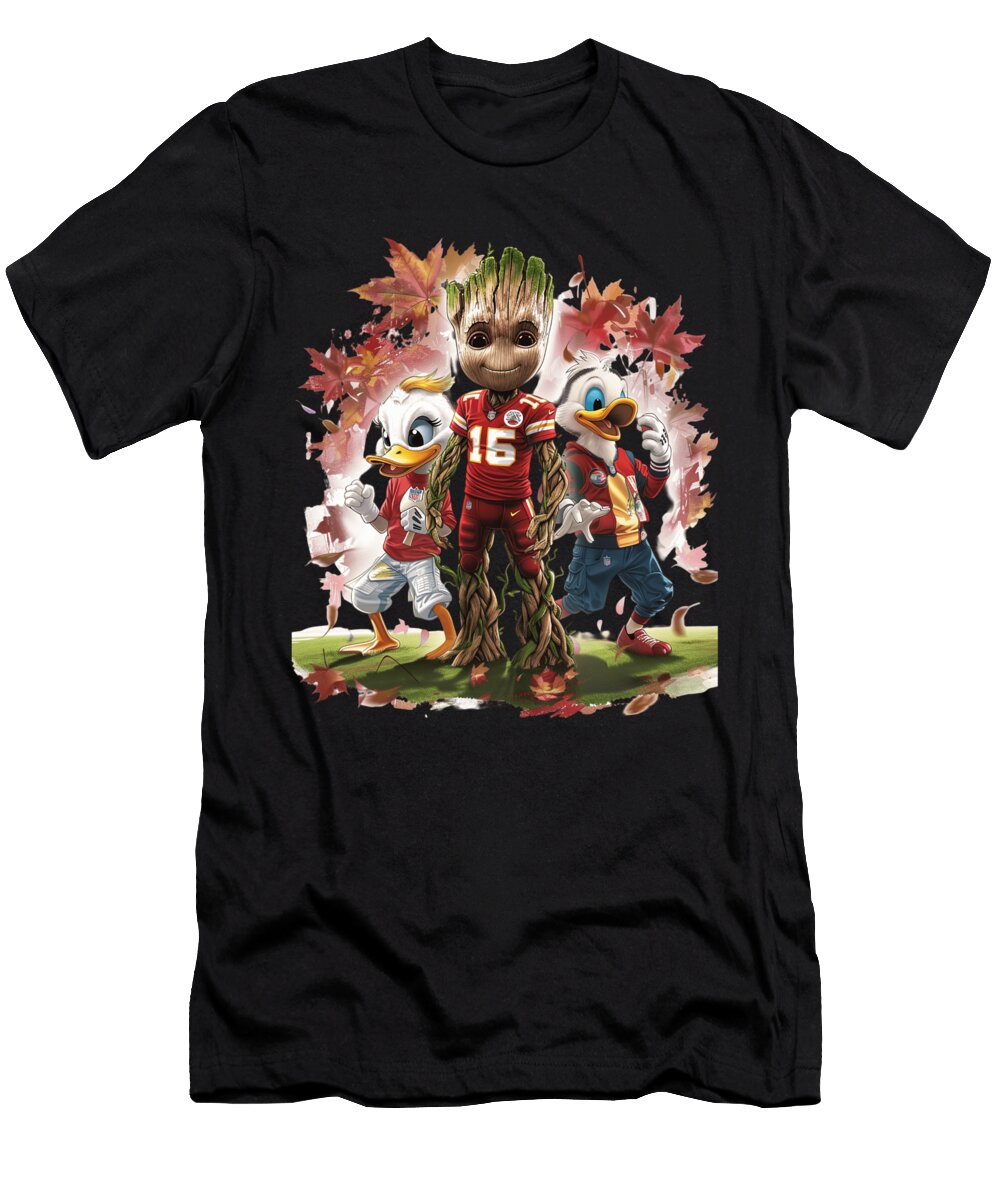 Groot Vs Chiefs Logo Uplift Cecils Willis T-Shirt