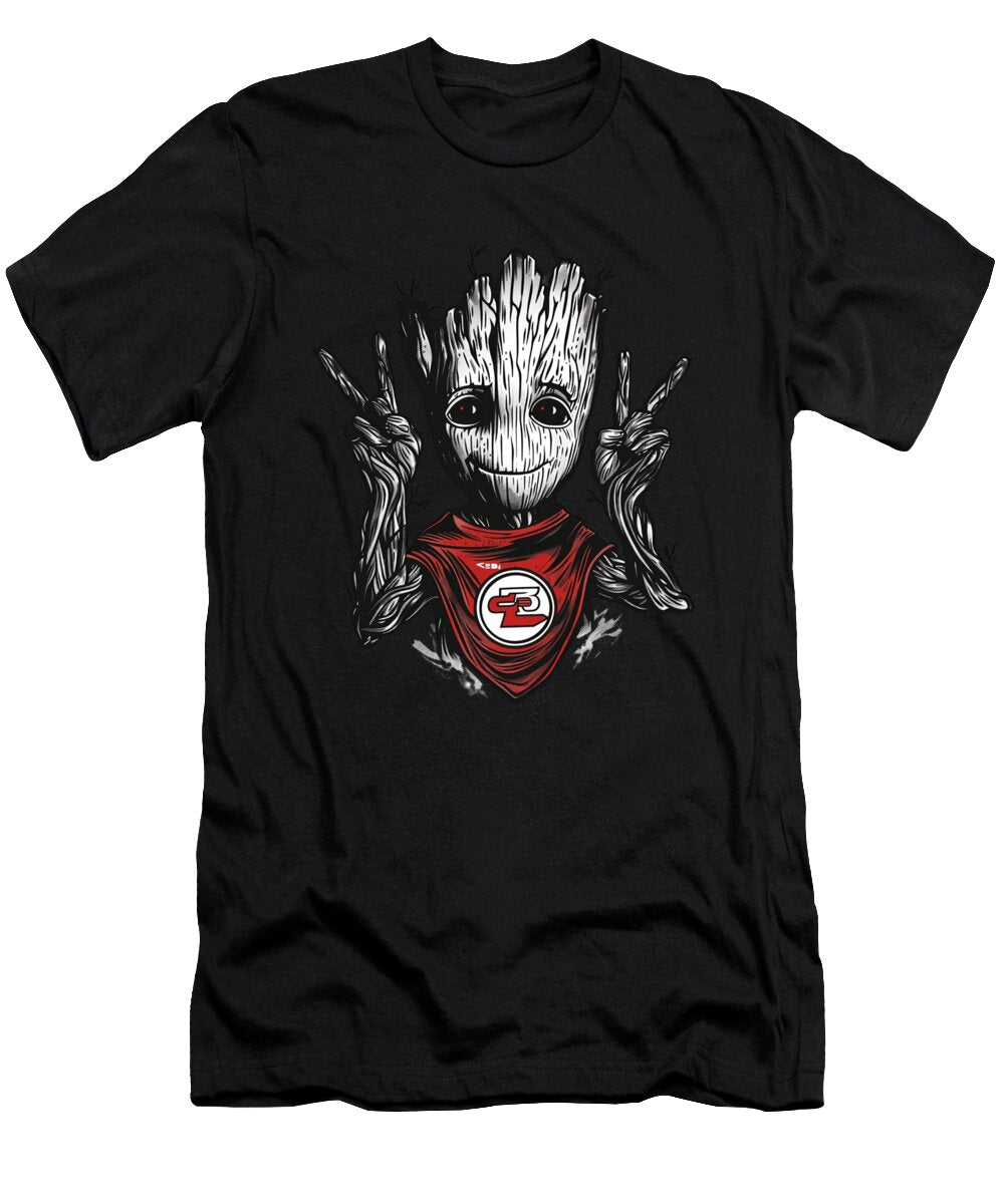 Groot Vs Chiefs Logo Upwards Cecils Willis T-Shirt