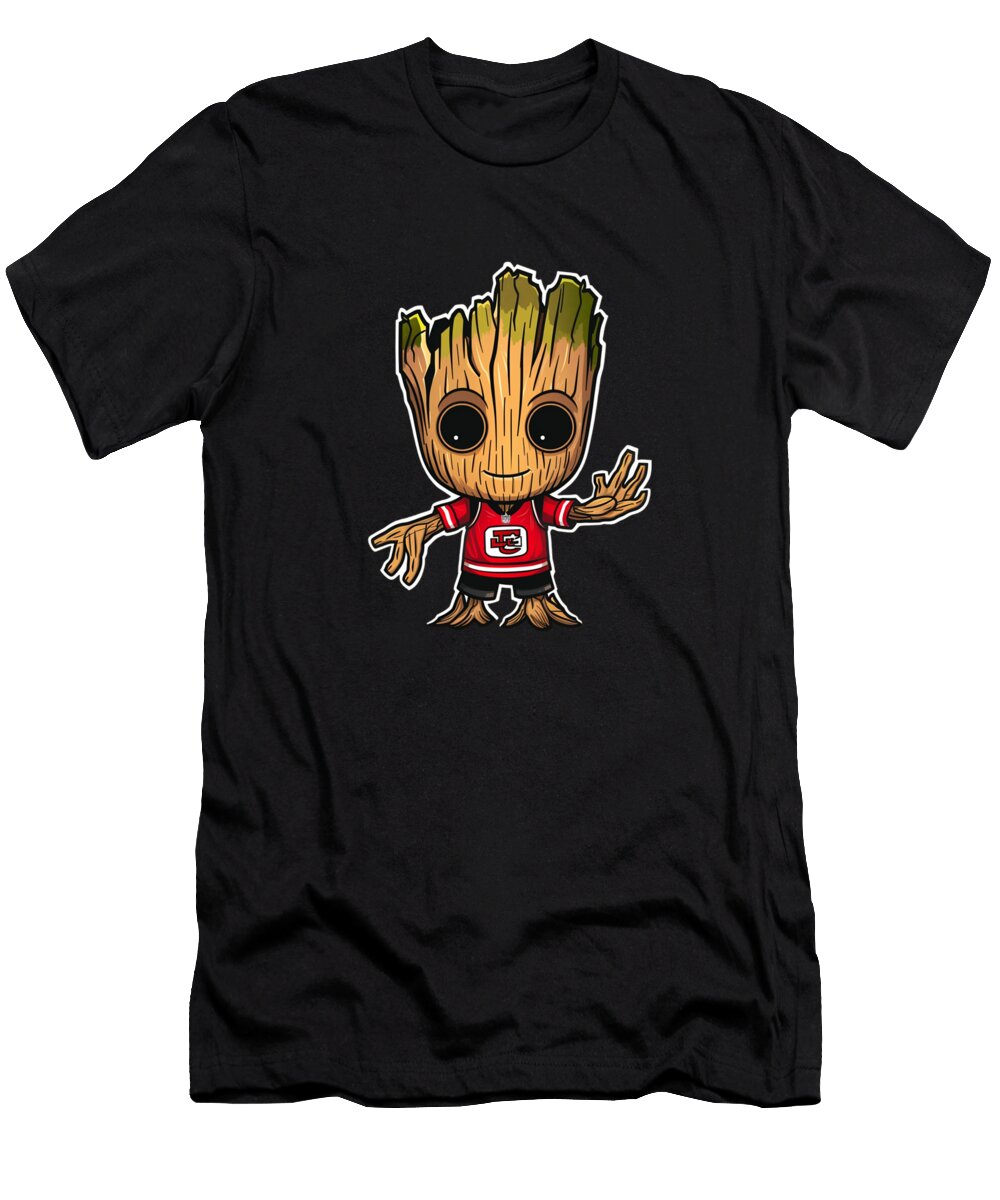 Groot Vs Chiefs Logo Vacating Cecils Willis T-Shirt