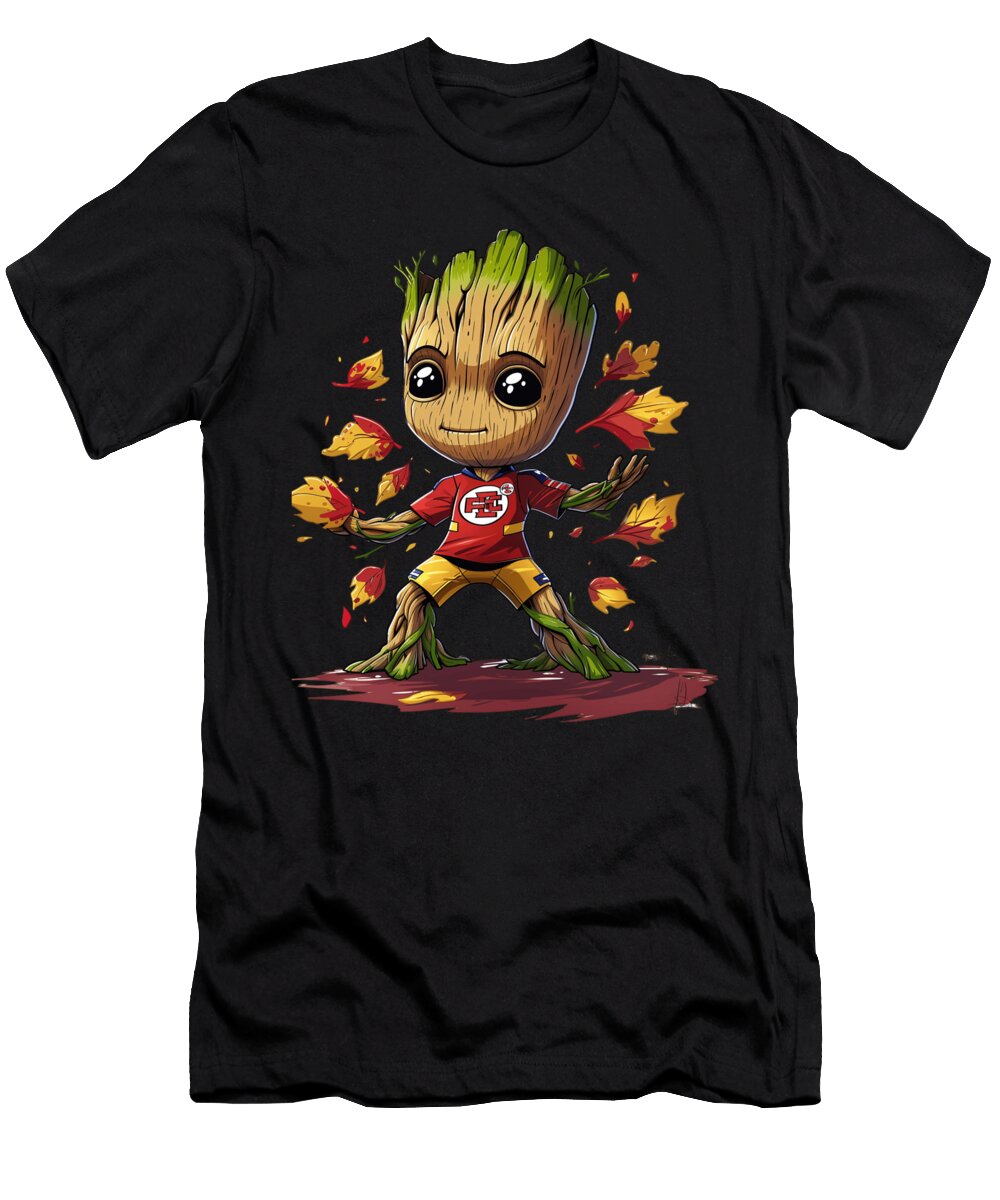 Groot Vs Chiefs Logo Vertex Cecils Willis T-Shirt