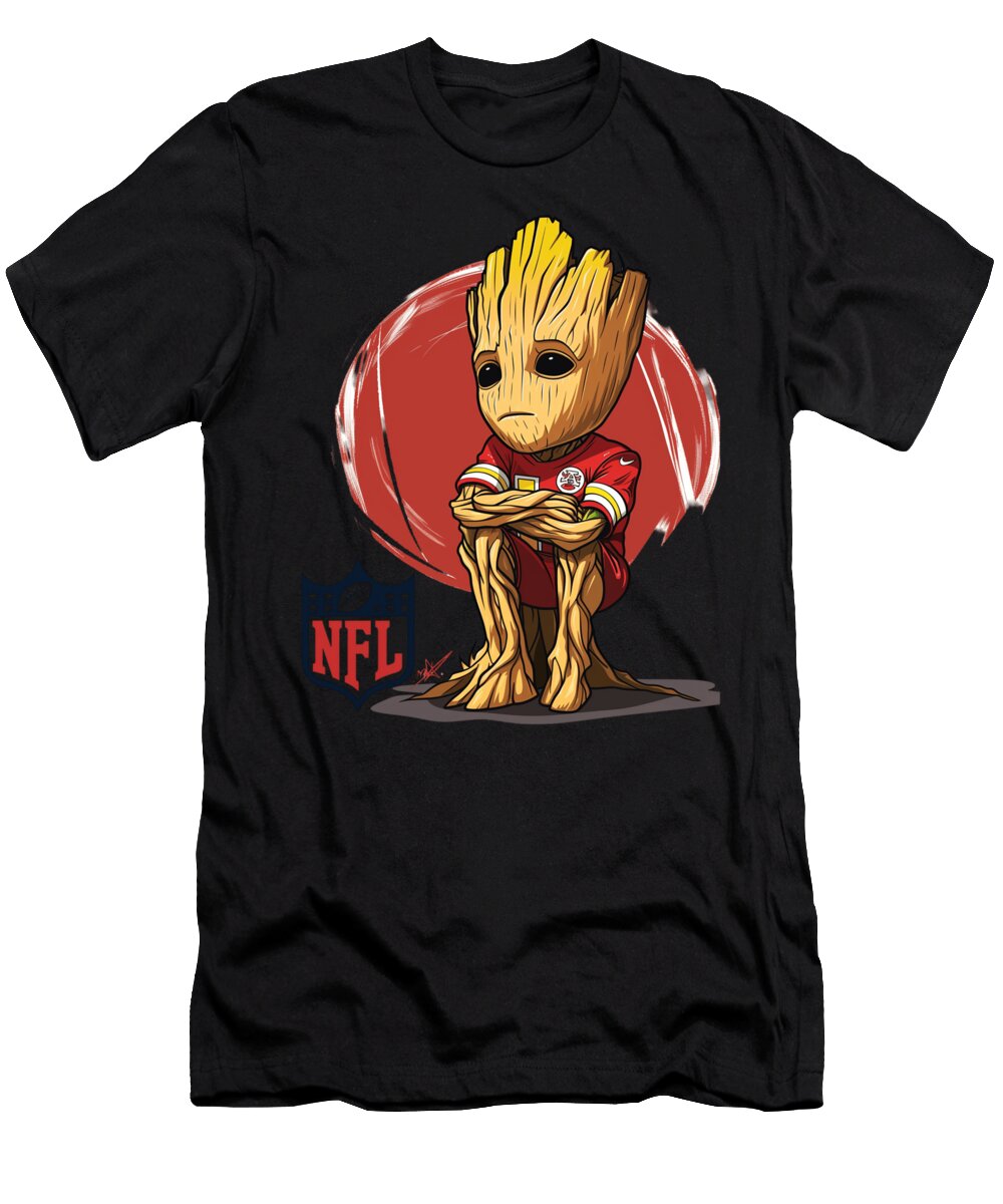 Groot Vs Chiefs Logo Winching Cecils Willis T-Shirt