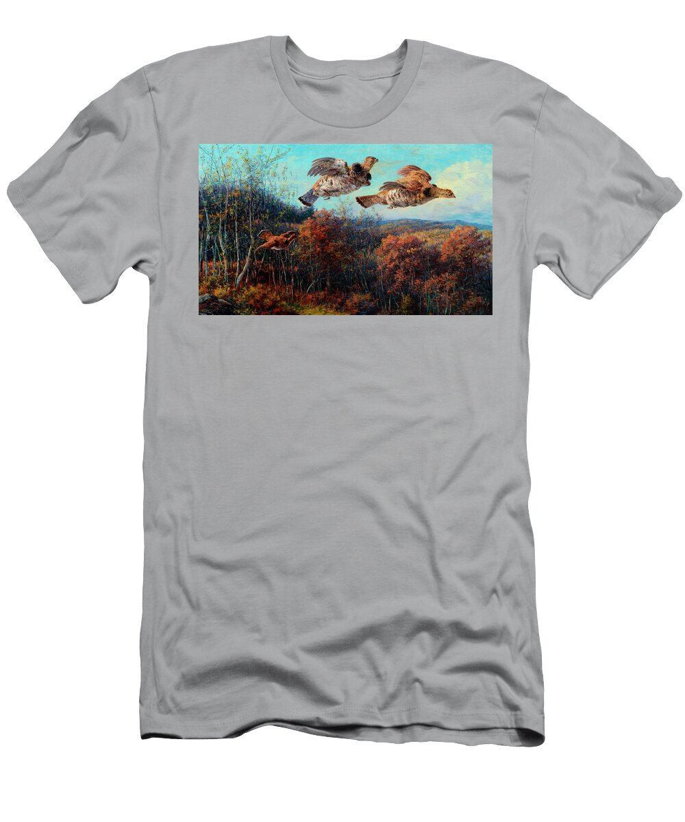 Grouse in Flight Edmund Henry Osthaus T-Shirt