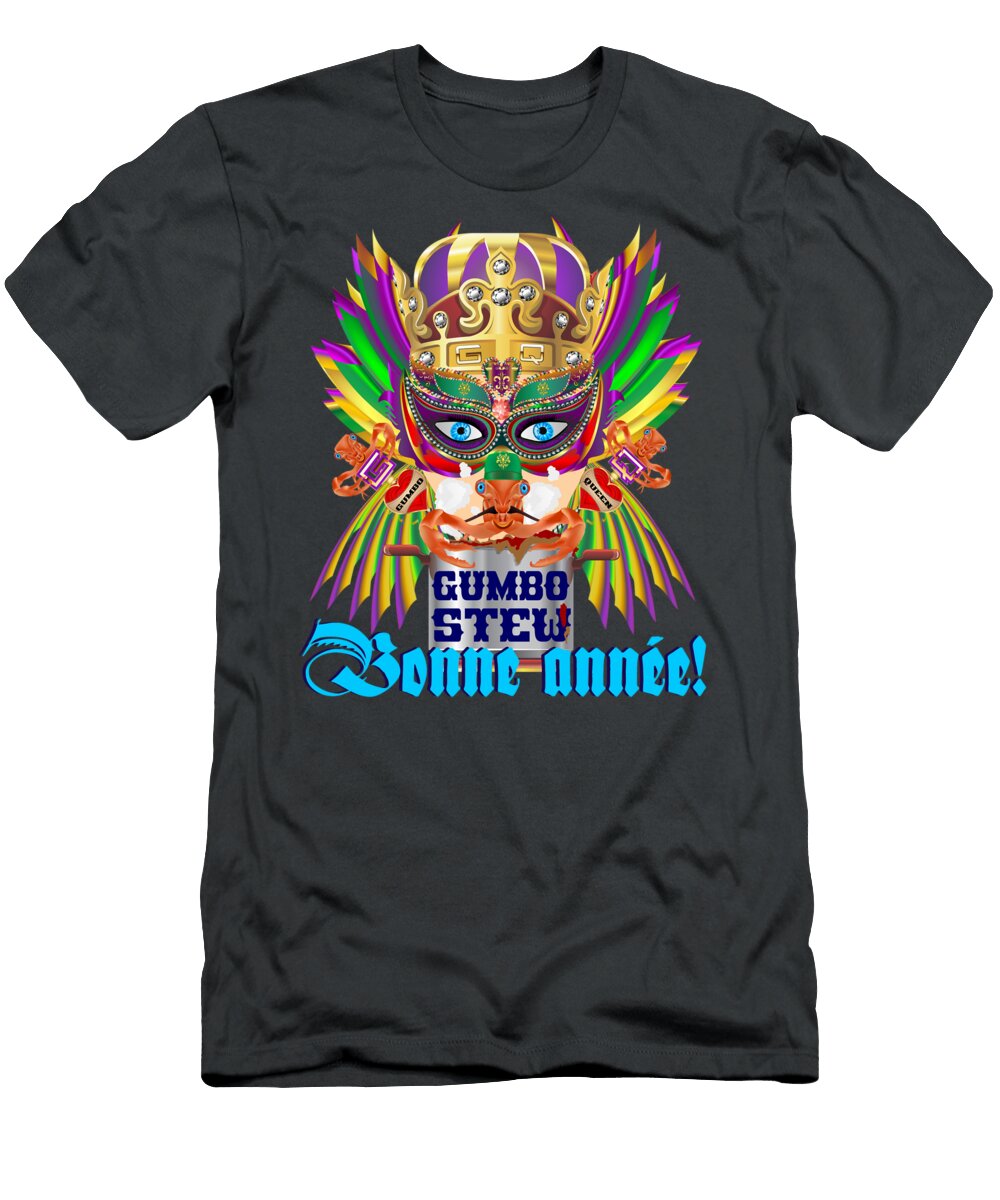 Gumbo Queen All Products Happy New Year Bill Campitelle T-Shirt