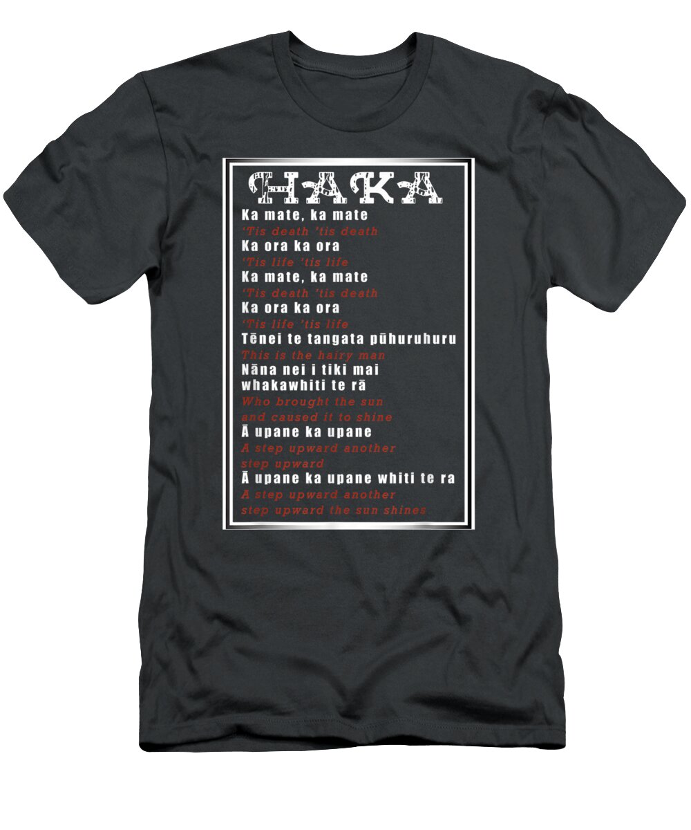 Haka Translation New Zealand Maori Rugby Leandro Meena T-Shirt