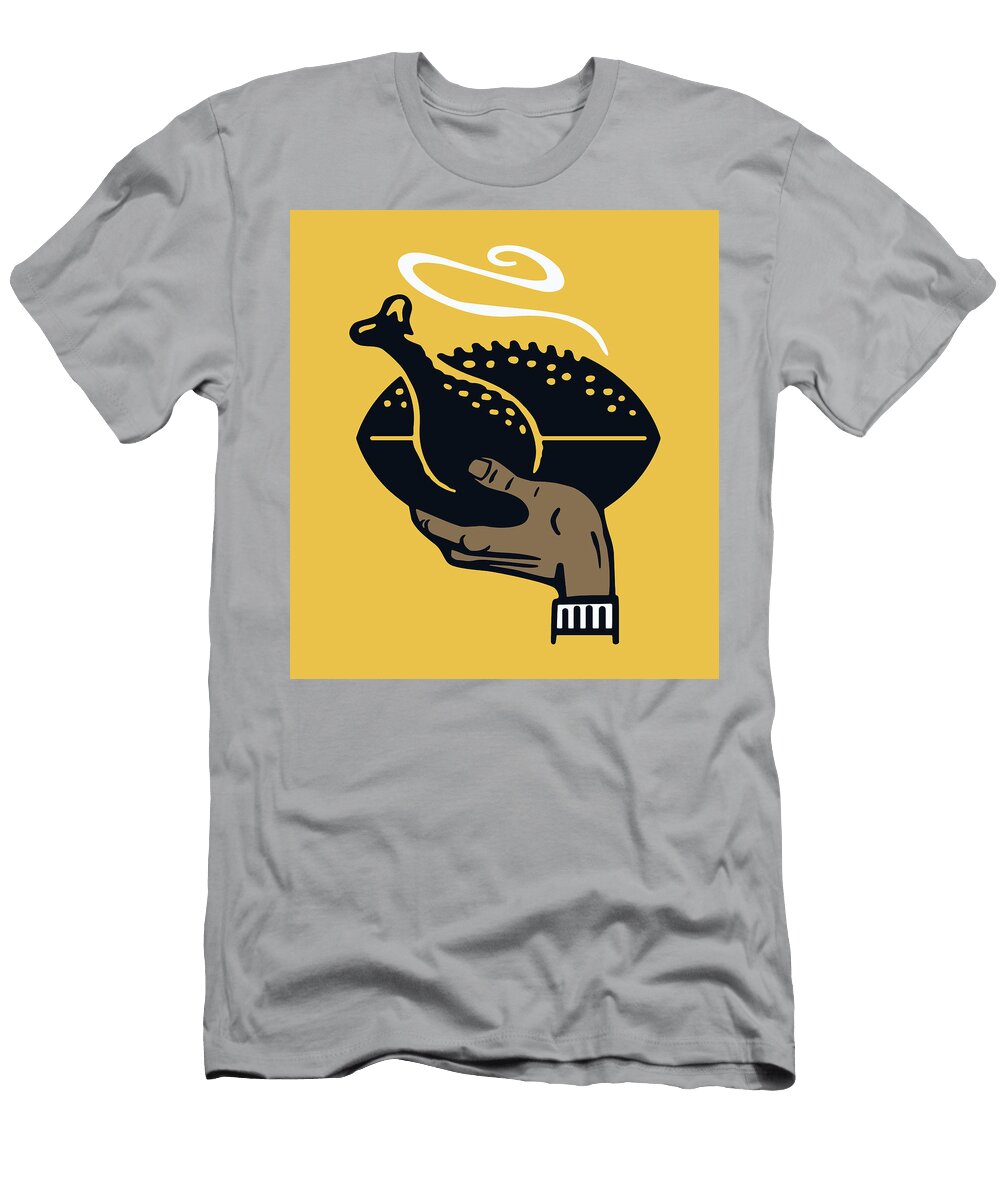 Hand Holding a Football Turkey Csa Images T-Shirt