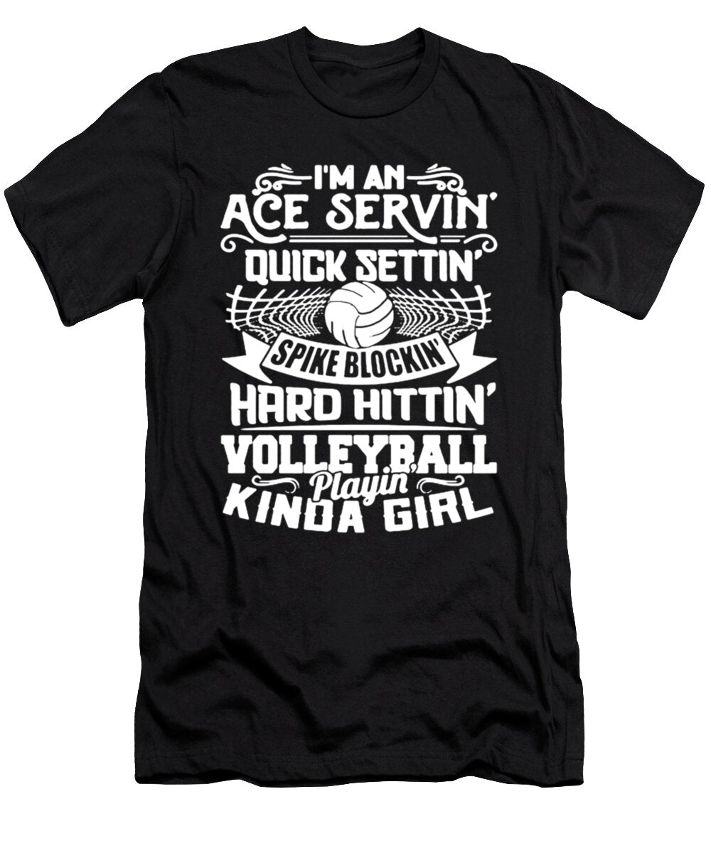 Hard Hittin Volleyball Playin Kinda Girl Tinh Tran Le Thanh T-Shirt