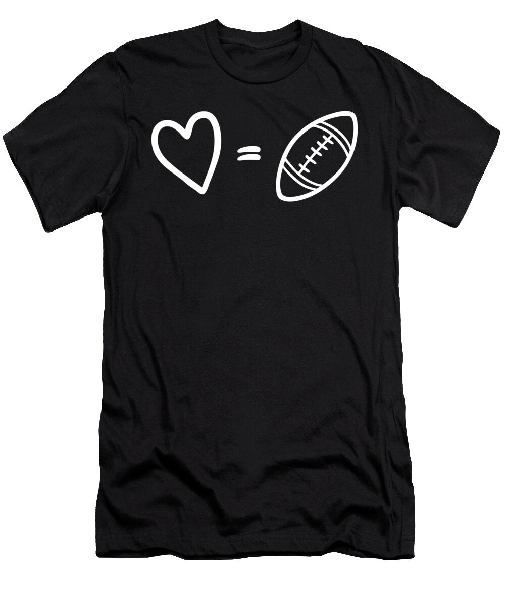 Heart for Rugby American Football Rugby Player Gift Thomas Larch T-Shirt