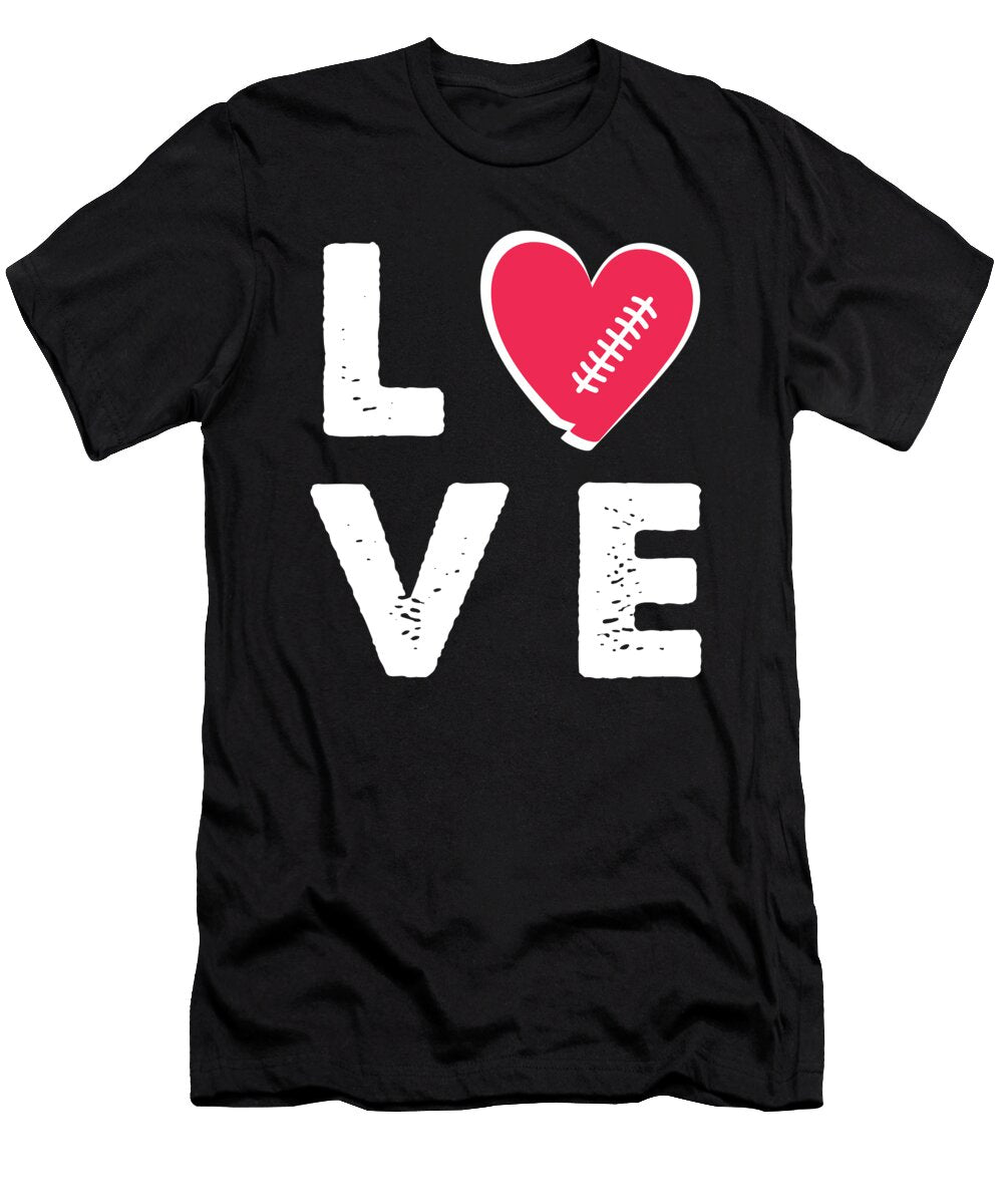 Heart for Rugby Love American Football Gift Thomas Larch T-Shirt
