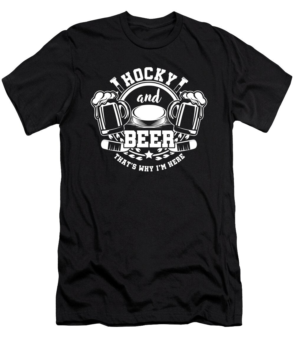 Hockey and Beer Cool Funny Hockey Player Gift Thomas Larch T-Shirt