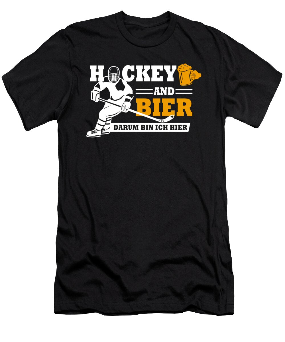 Hockey and Bier Cool Funny Hockey Player Gift Thomas Larch T-Shirt