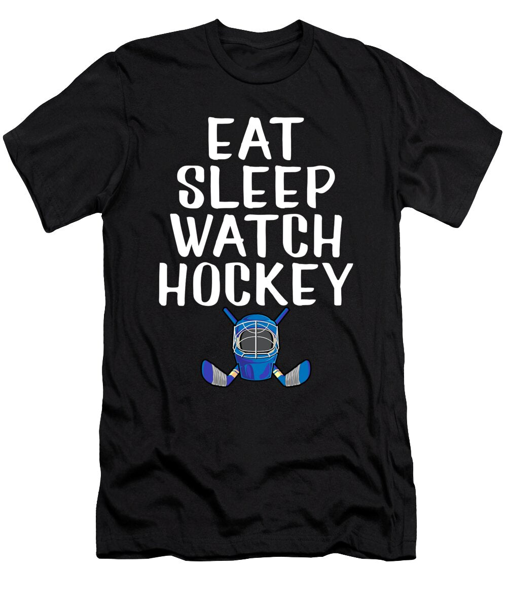 Hockey Fan Gift Eat Sleep Watch Hockey Kanig Designs T-Shirt