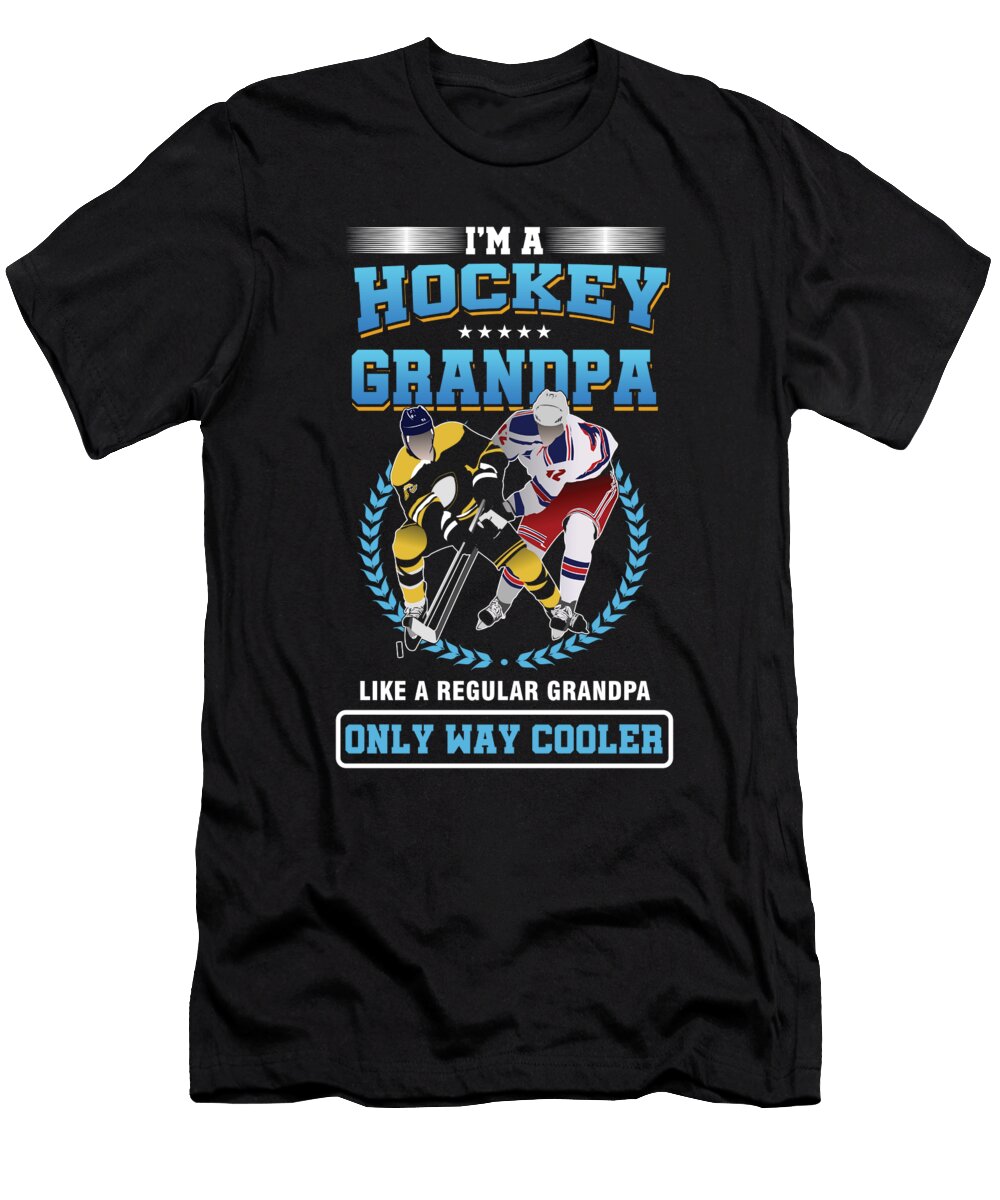 Hockey Game Goalie Net Field Stick Shinny Im a Hockey Grandpa Grandparents Gift Thomas Larch T-Shirt