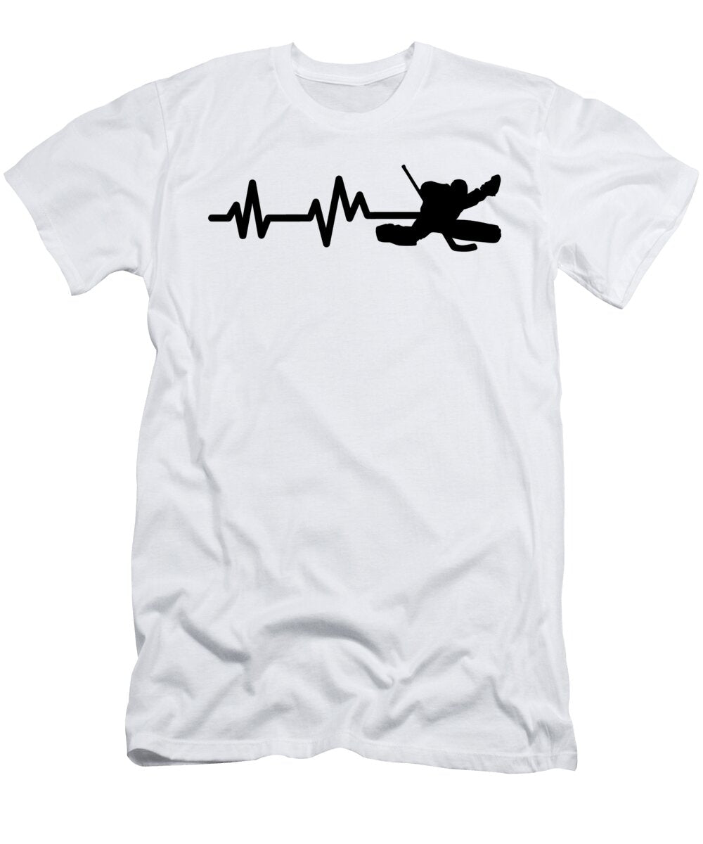 Hockey Goalie Heartbeat Ice Hockey Goalie Eq Designs T-Shirt