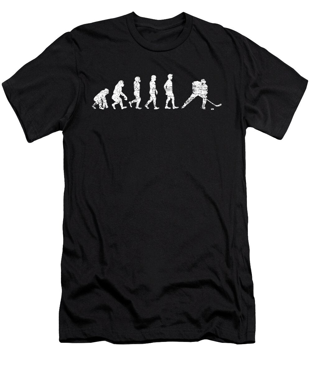 Hockey Goalie Net Skater Field Game Stick Shinny Evolution of Hockey Gift Thomas Larch T-Shirt