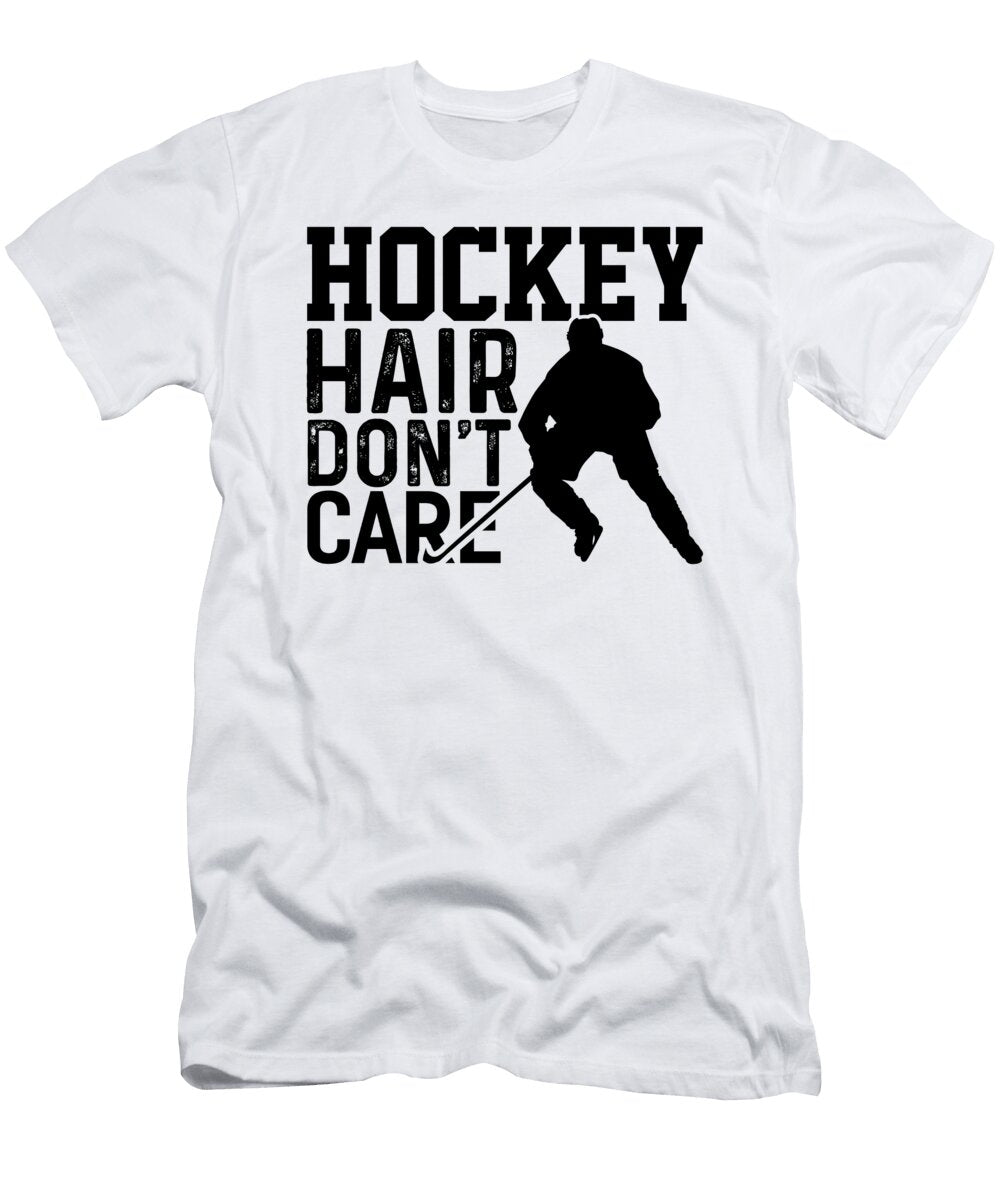 Hockey Hair Dont Care Hockey Eq Designs T-Shirt