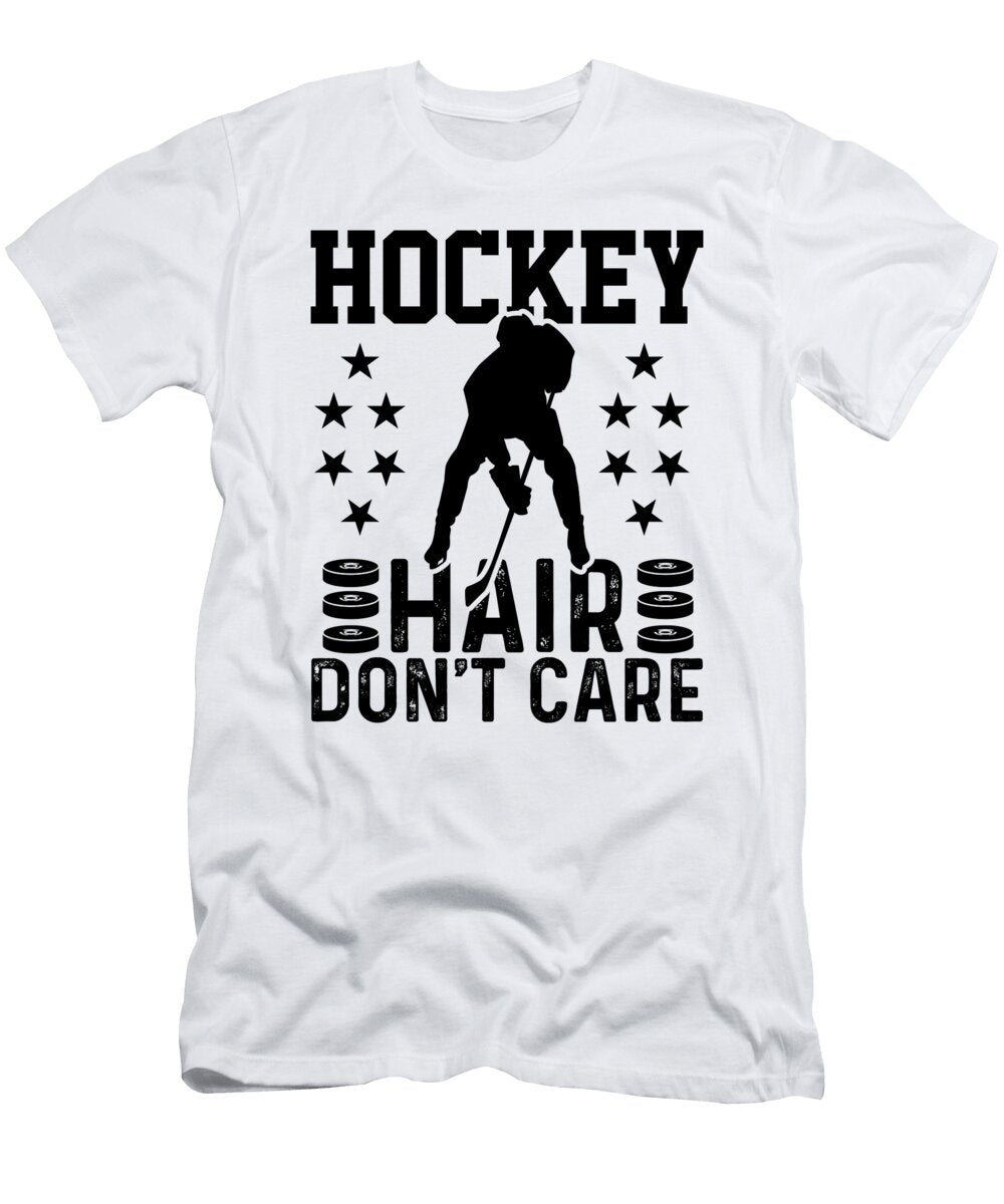 Hockey Hair Dont Care Hockey Player Eq Designs T-Shirt