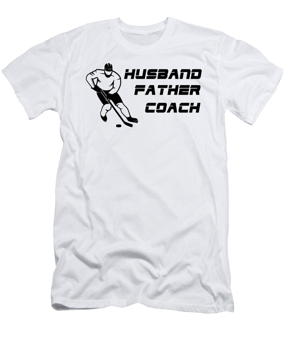 Hockey Husband Papa Hockey Coach Eq Designs T-Shirt