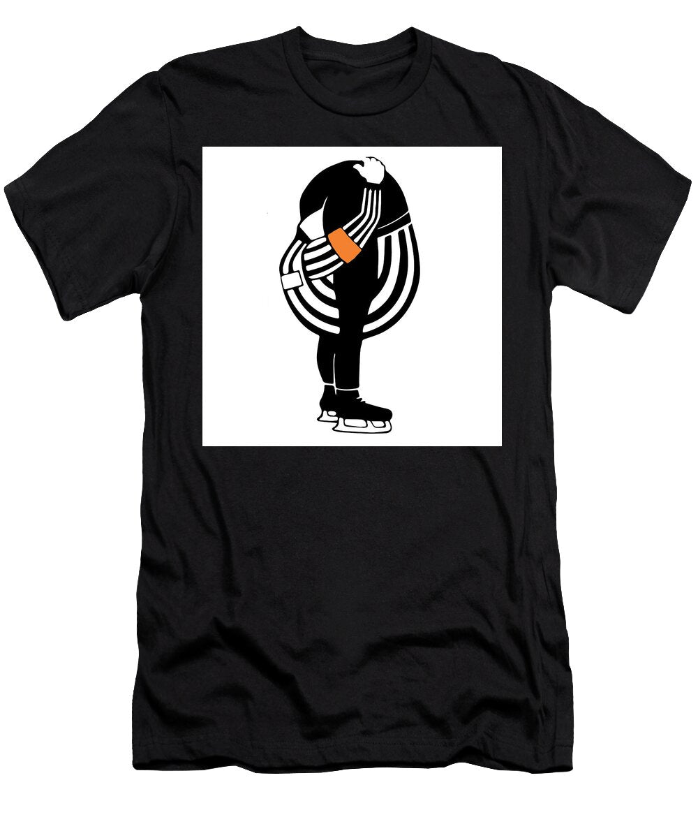 Hockey Ref Head in Butt Big 88 Artworks T-Shirt