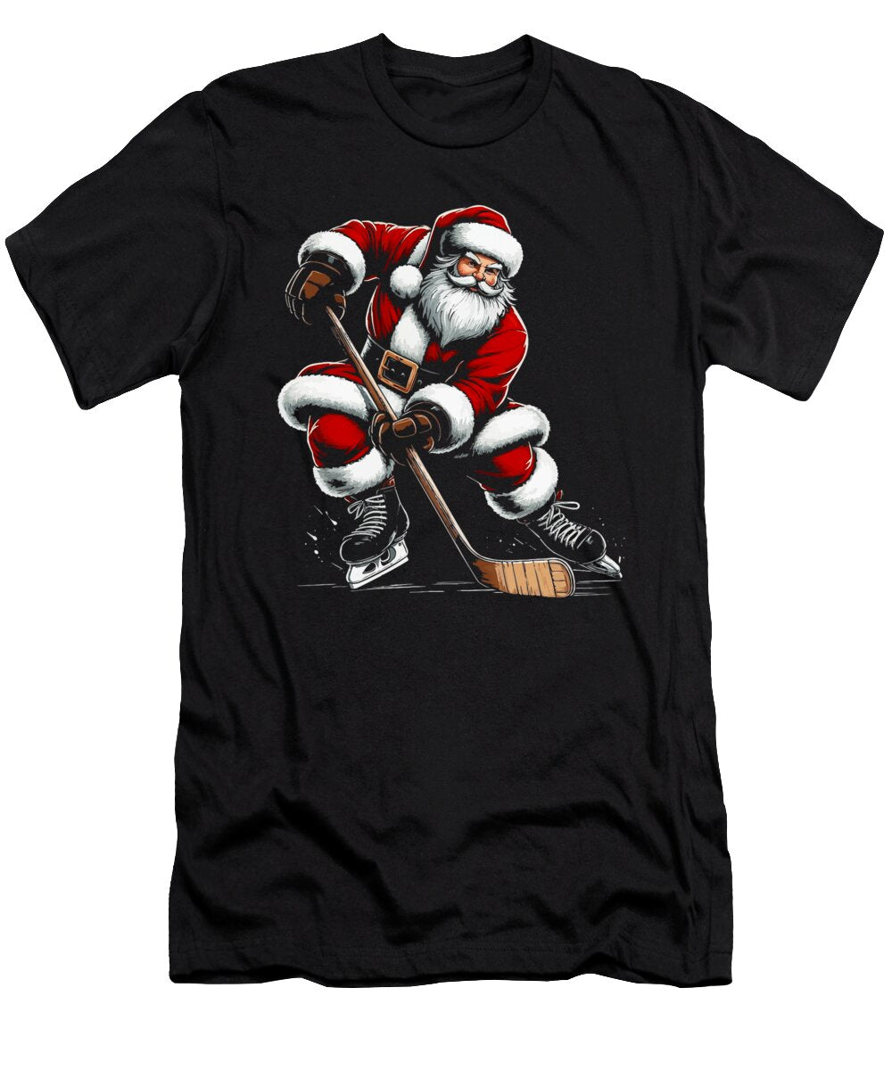 Hockey Santa Hockey Fans Christmas Lovers for Natalie Lidford T-Shirt