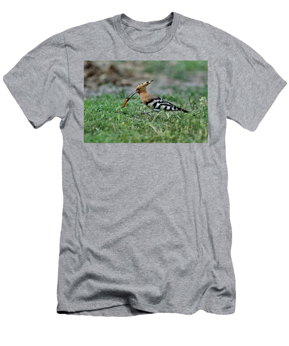 Hoopoe Feeding on European Mole Cricket Danube Delta Loic Poidevin Natureplcom T-Shirt