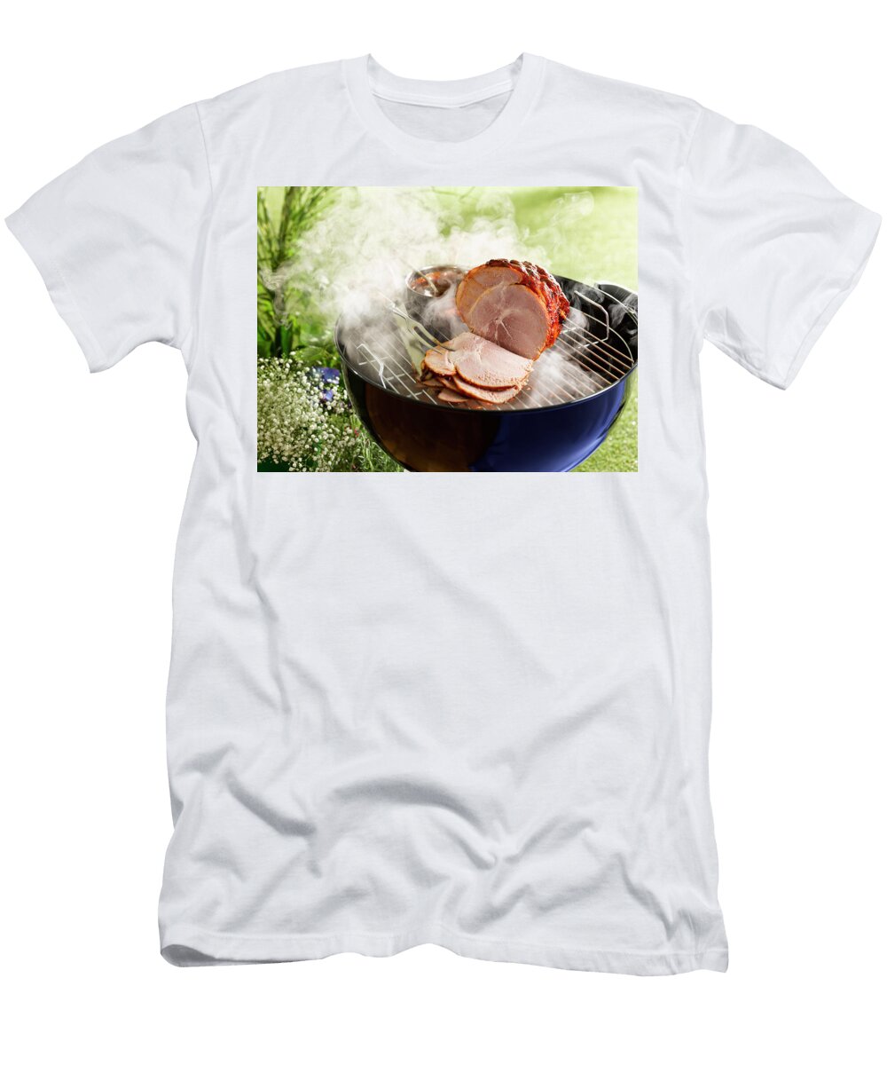 Hot Smoked Ham on a Grill Huw Jones T-Shirt