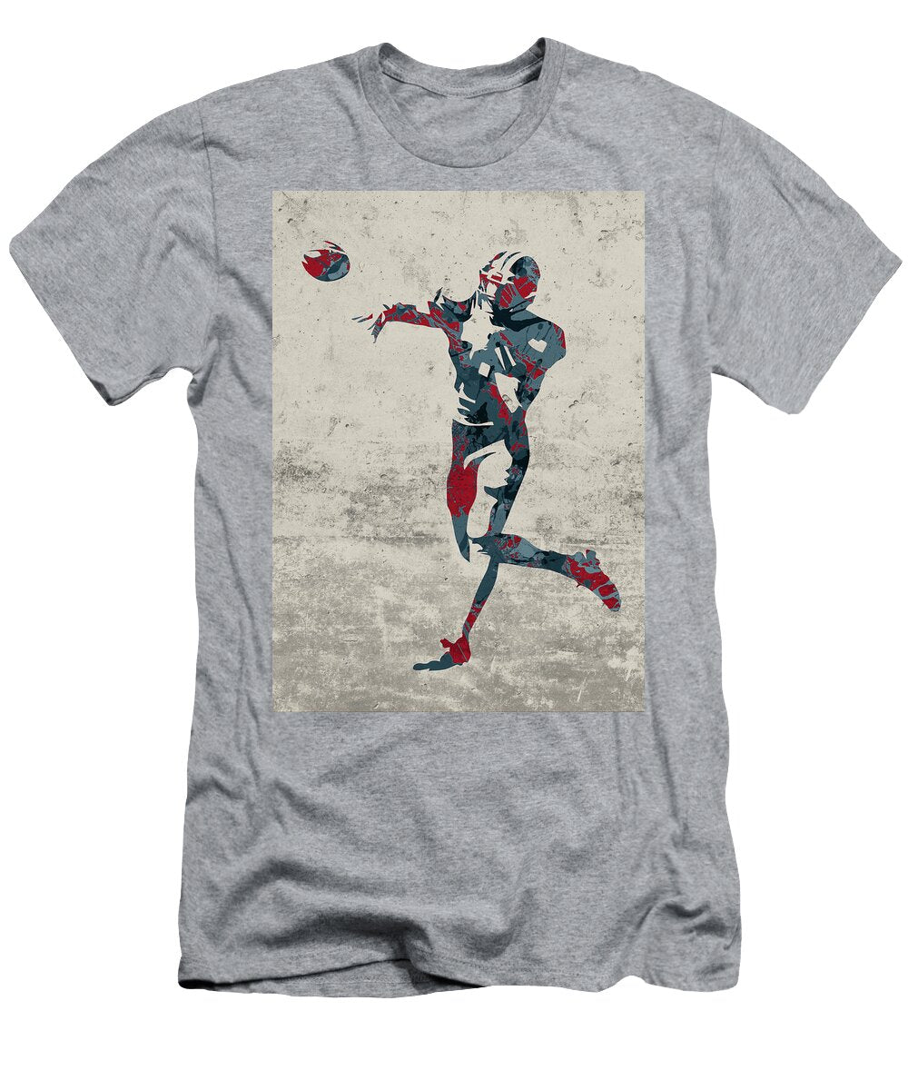Houston Texans Quarterback Football Player Paint Splatters Abstract Portrait Design Turnpike T-Shirt