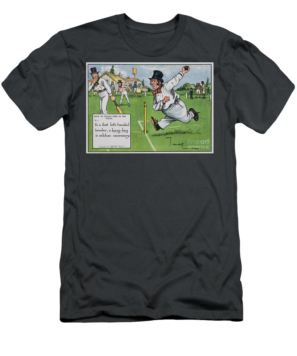 How to Place Men in the Field V From Laws of Cricket Published 1910 Charles Crombie T-Shirt