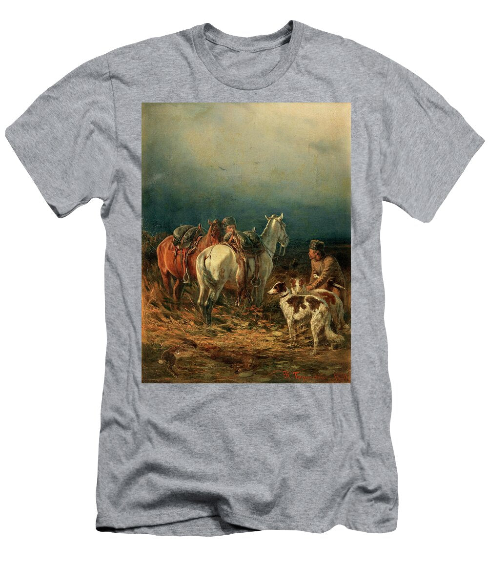 Hunting Scene Petr Nikolaevich Gruzinsky T-Shirt