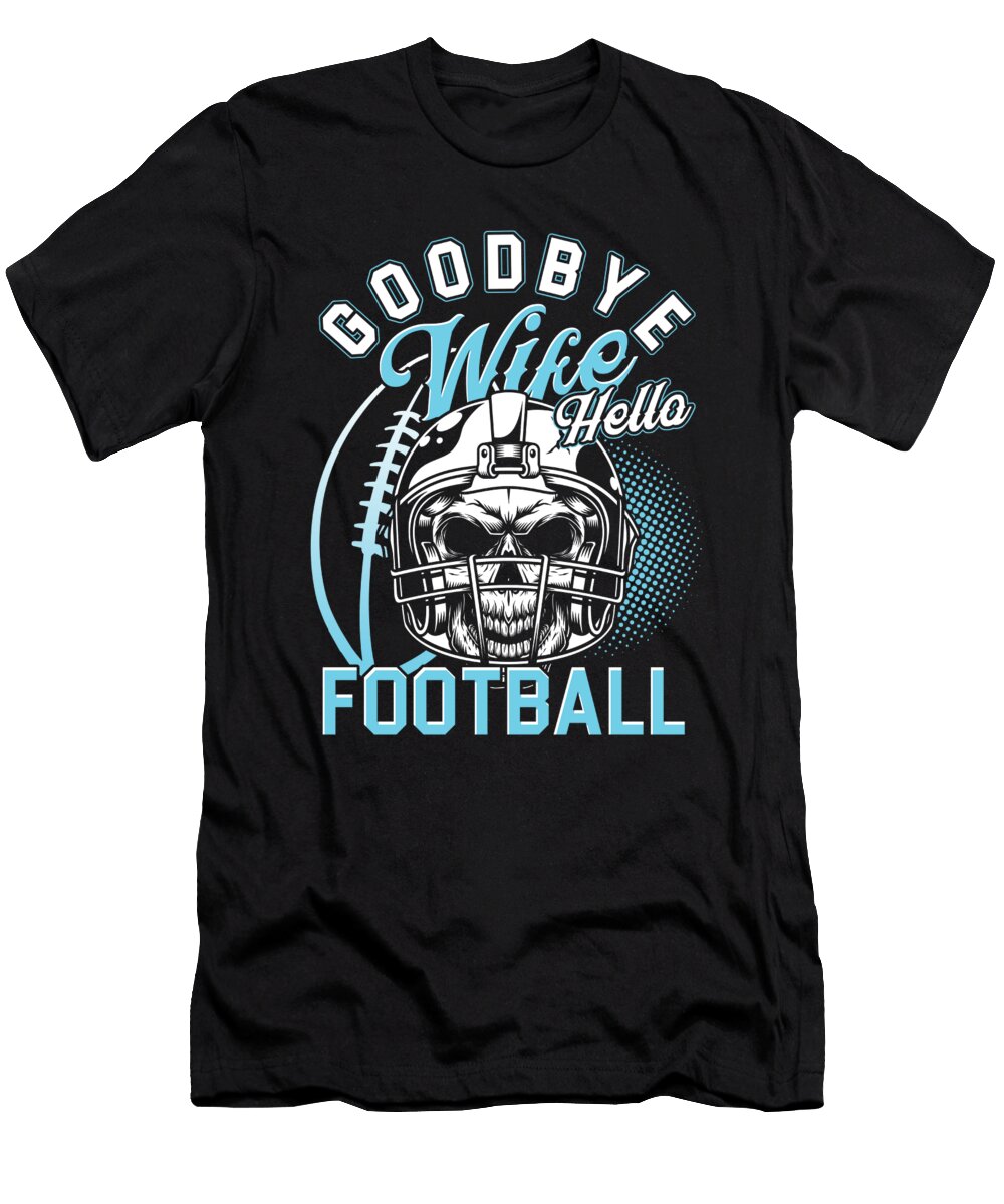 Husband Wife Rugby Player American Football Skull Gift Thomas Larch T-Shirt