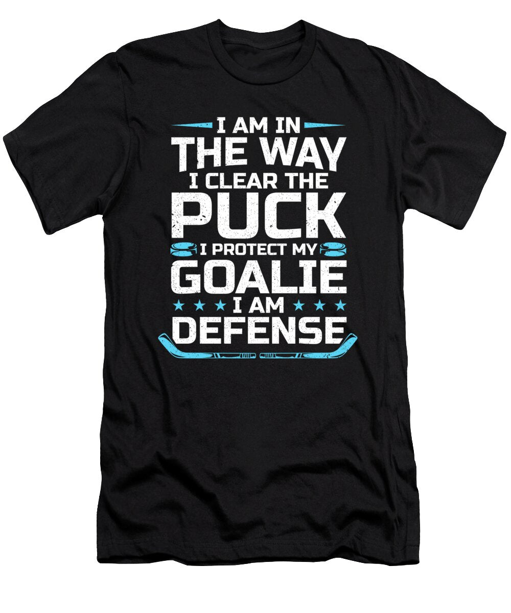 I Clear the Puck Protect Goalie Defense Hockey Player Colorfulsnow T-Shirt
