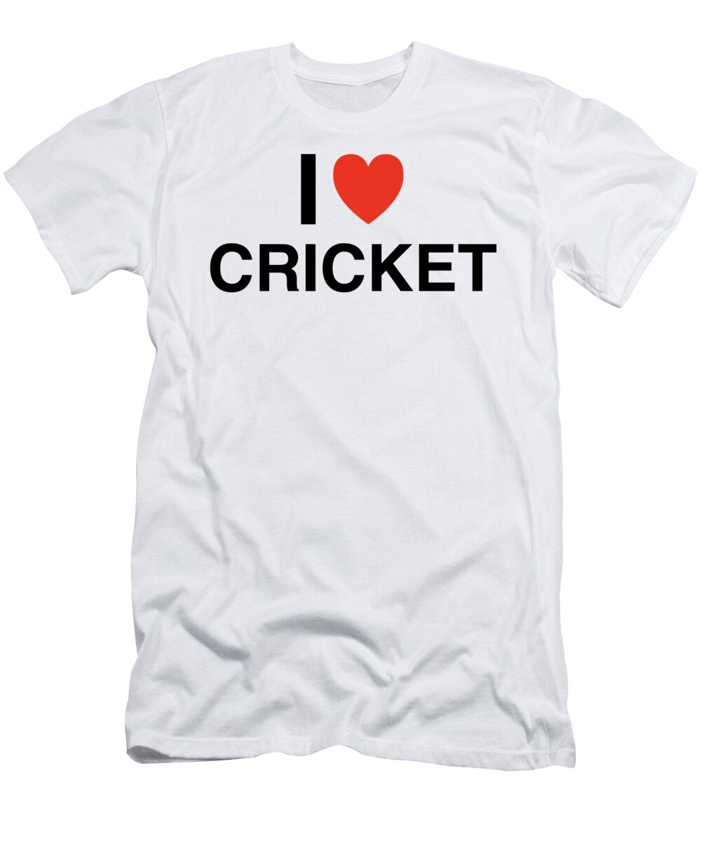 I Heart Cricket in Black I Heart Everything T-Shirt