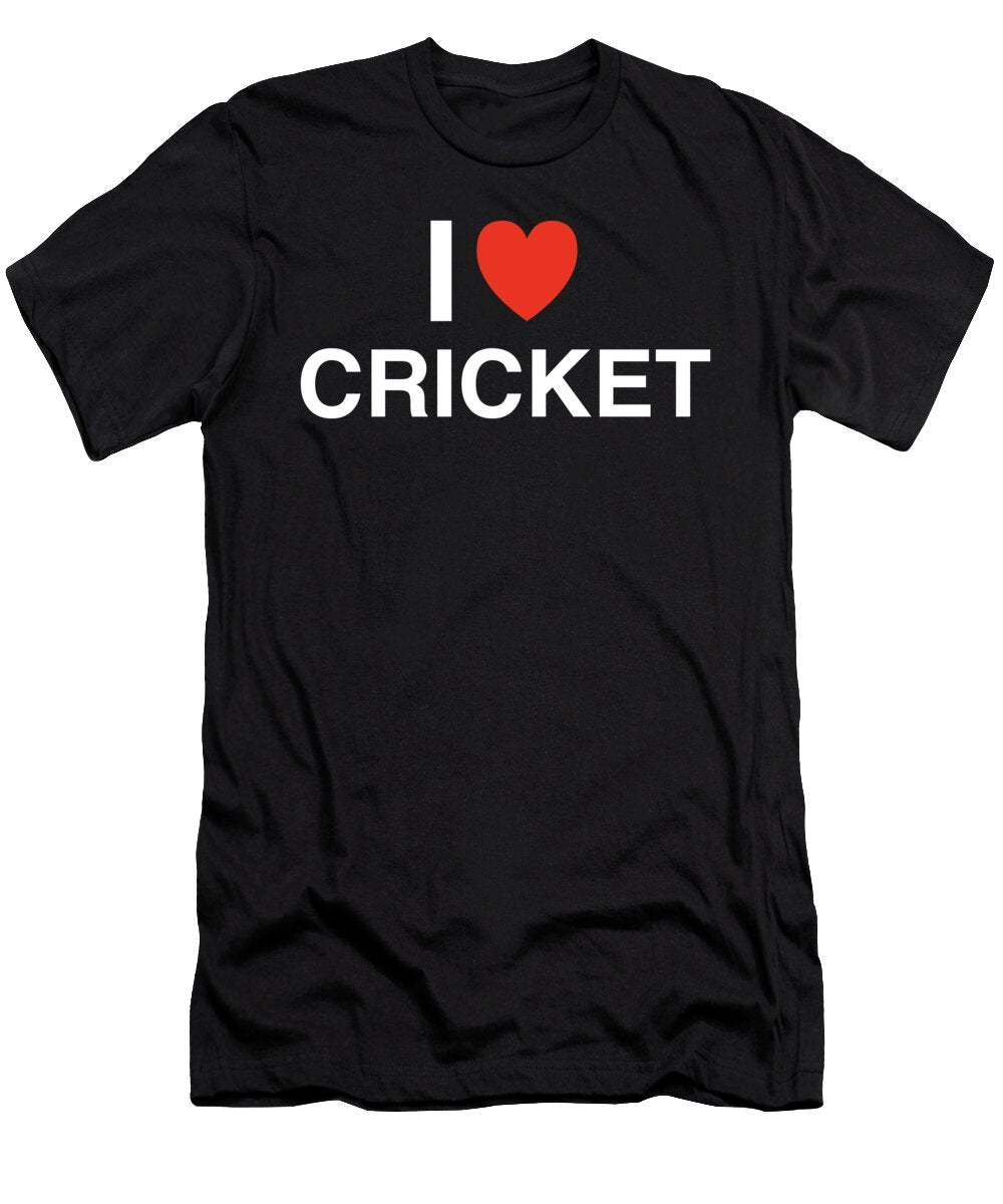 I Heart Cricket in White I Heart Everything T-Shirt