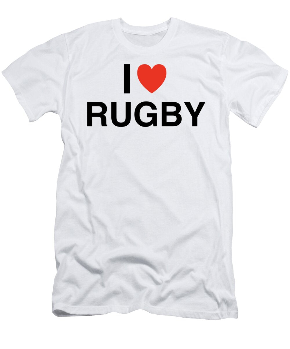 I Heart Rugby in Black I Heart Everything T-Shirt