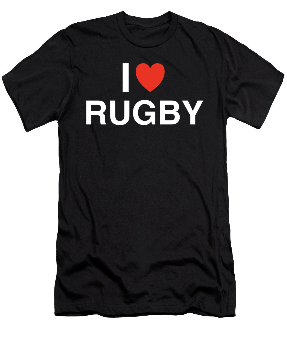 I Heart Rugby in White I Heart Everything T-Shirt