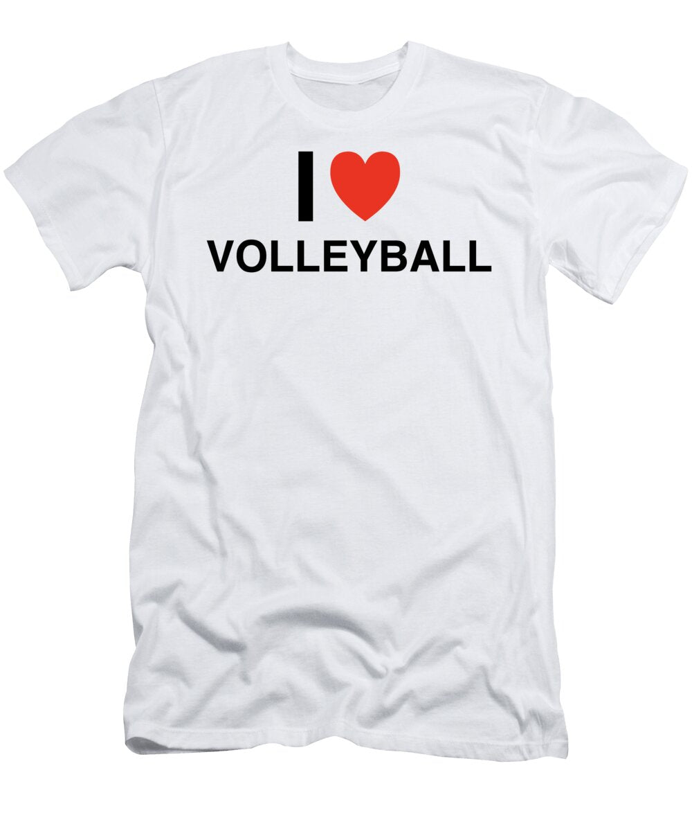 I Heart Volleyball in Black I Heart Everything T-Shirt