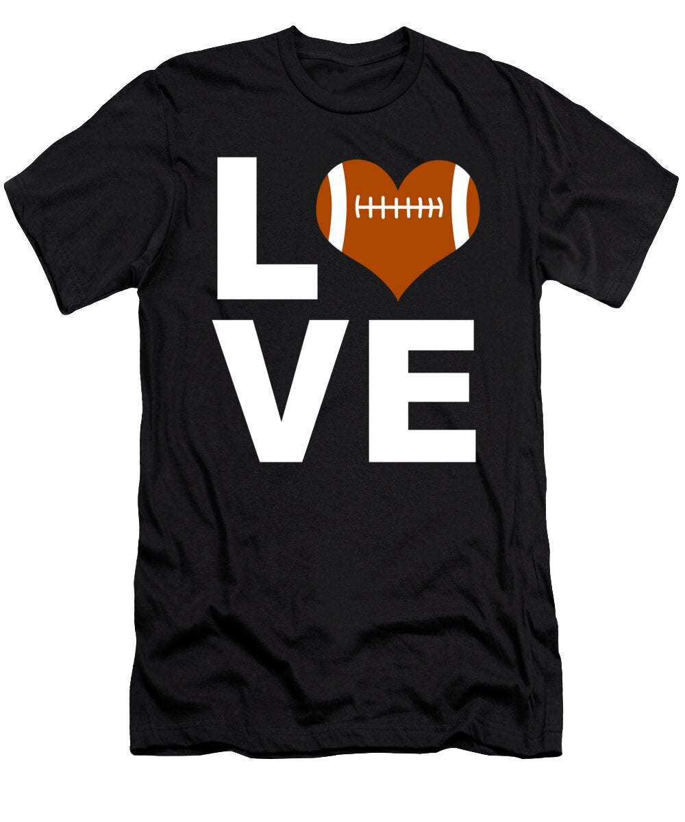 I Love American Football Athlete Sports Player Gift Haselshirt T-Shirt